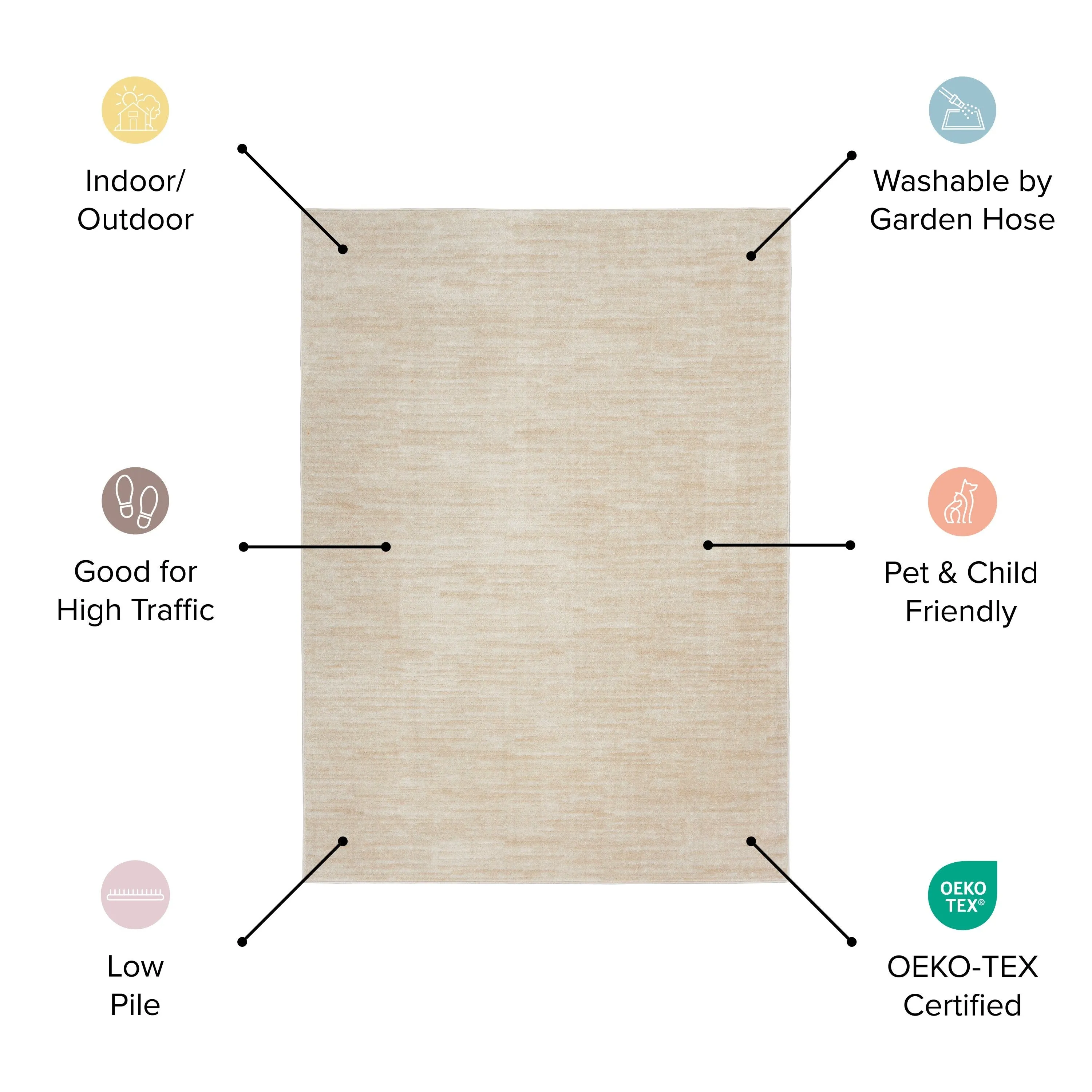 Nourison Essentials Solid Contemporary Indoor/Outdoor Area Rug