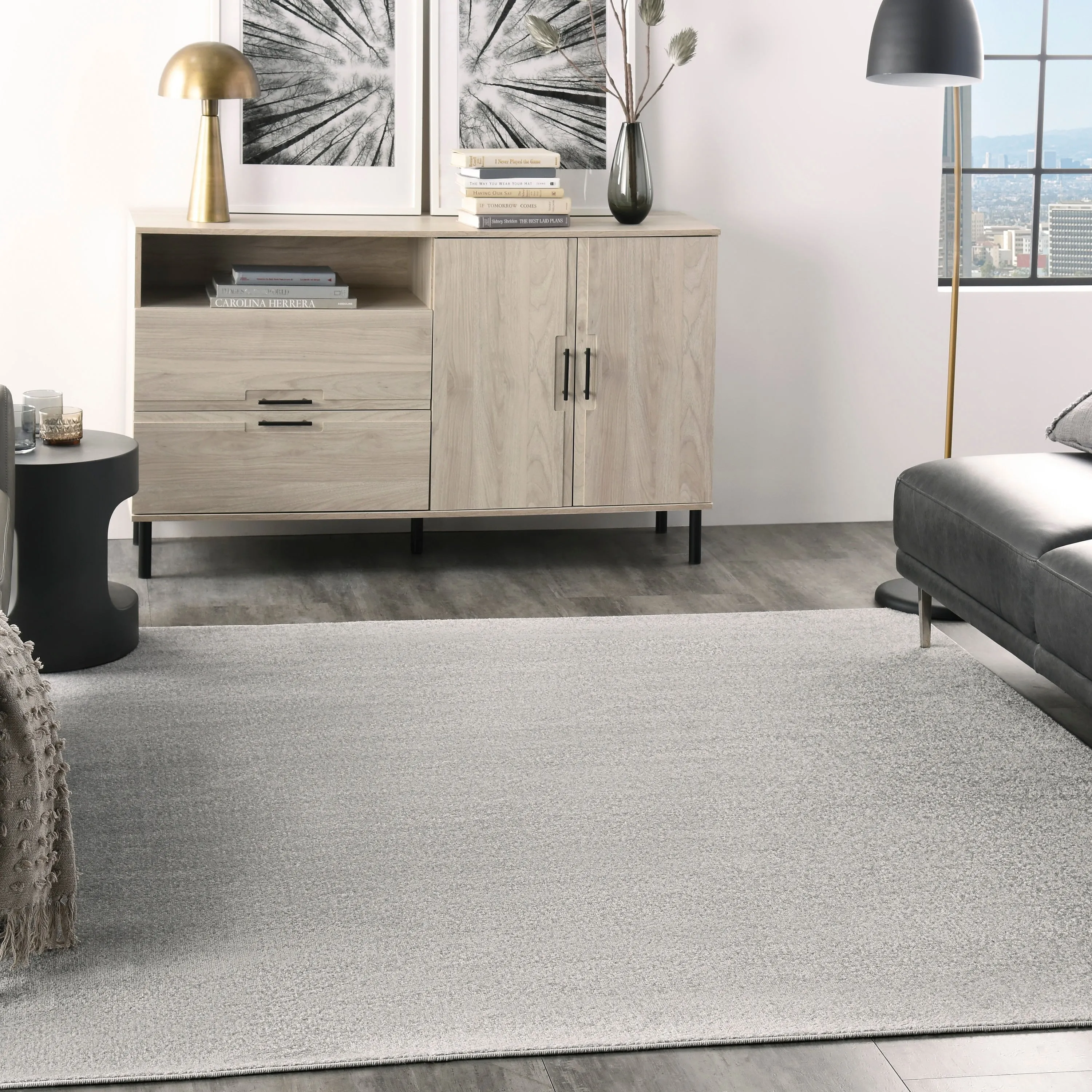 Nourison Essentials Solid Contemporary Indoor/Outdoor Area Rug