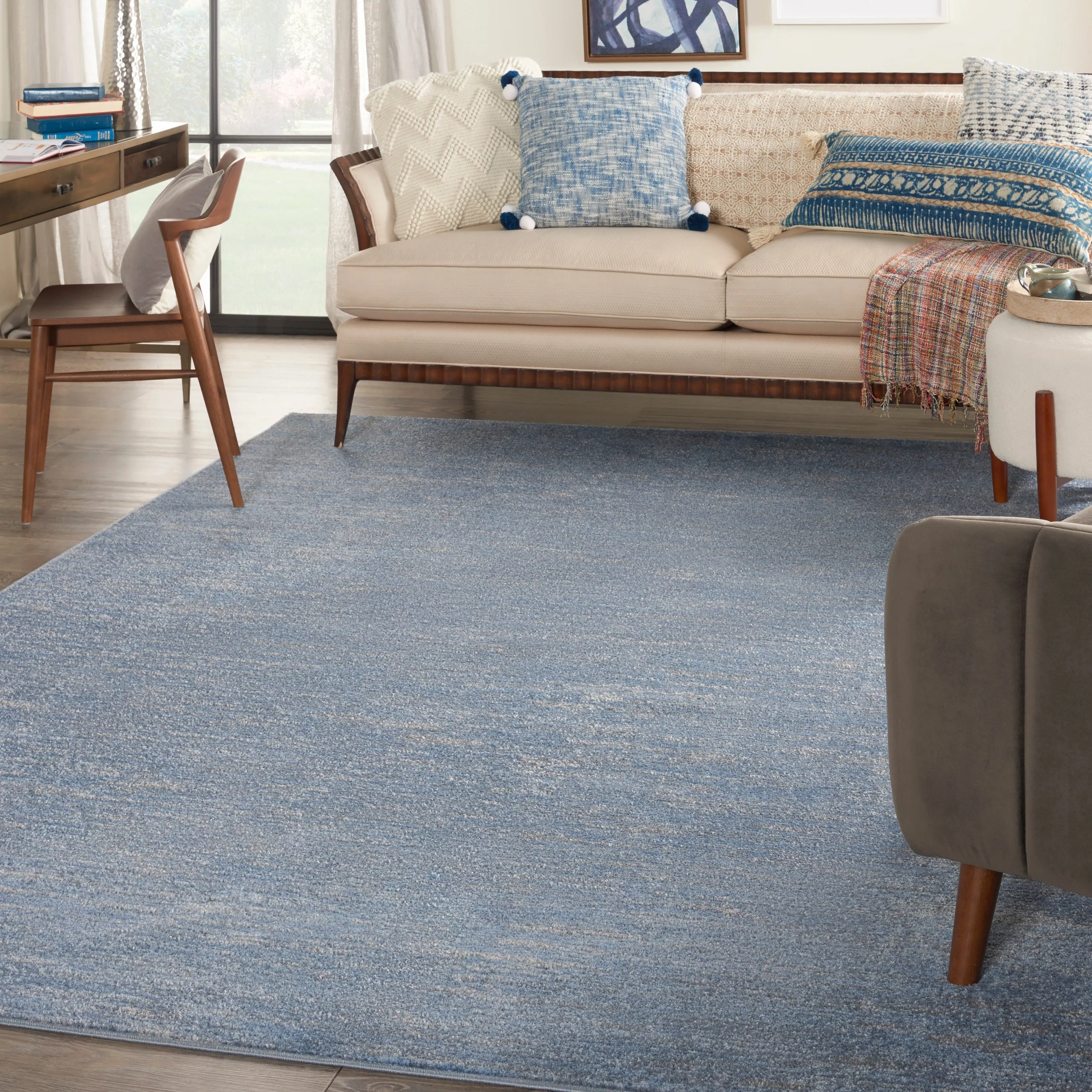 Nourison Essentials Solid Contemporary Indoor/Outdoor Area Rug