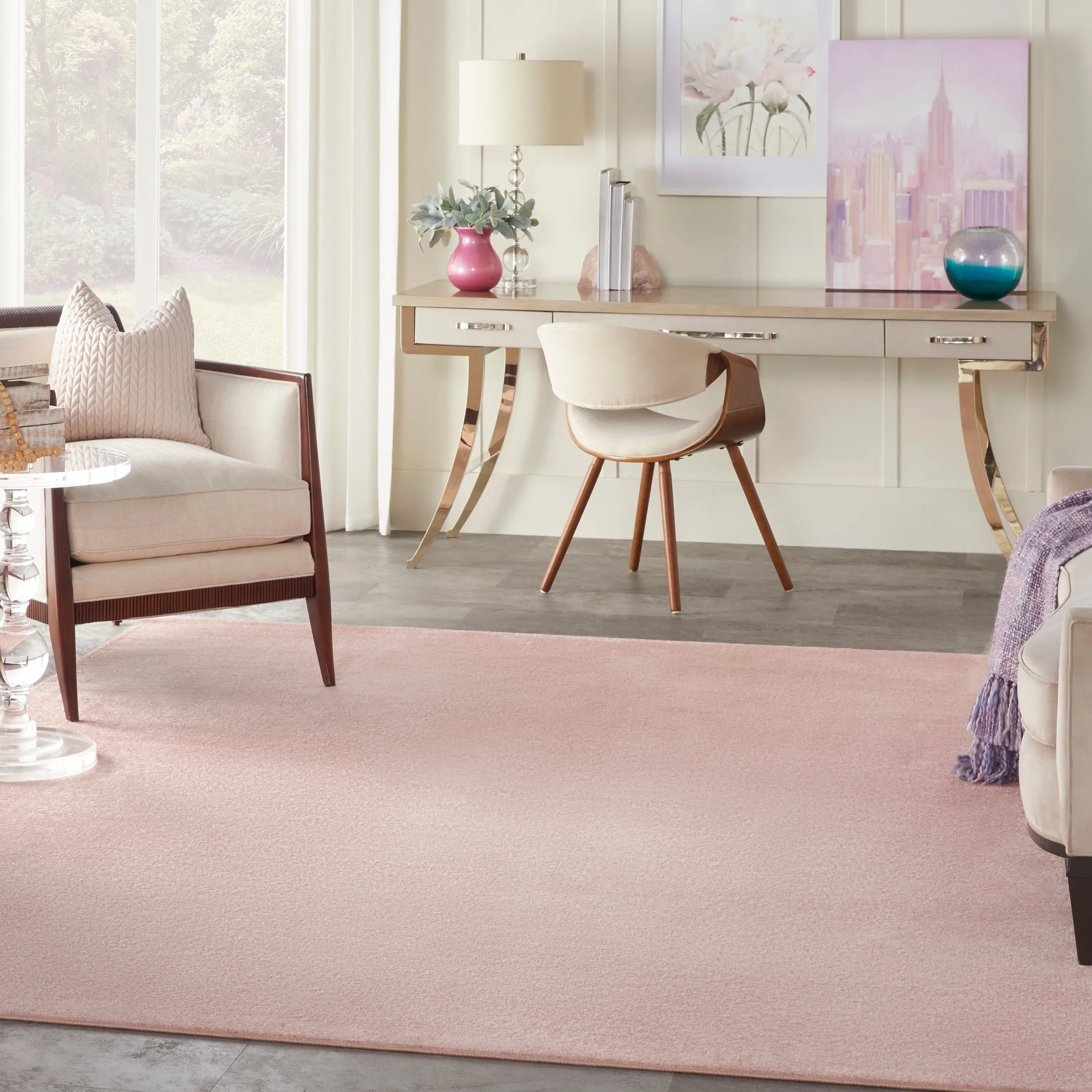 Nourison Essentials Solid Contemporary Indoor/Outdoor Area Rug