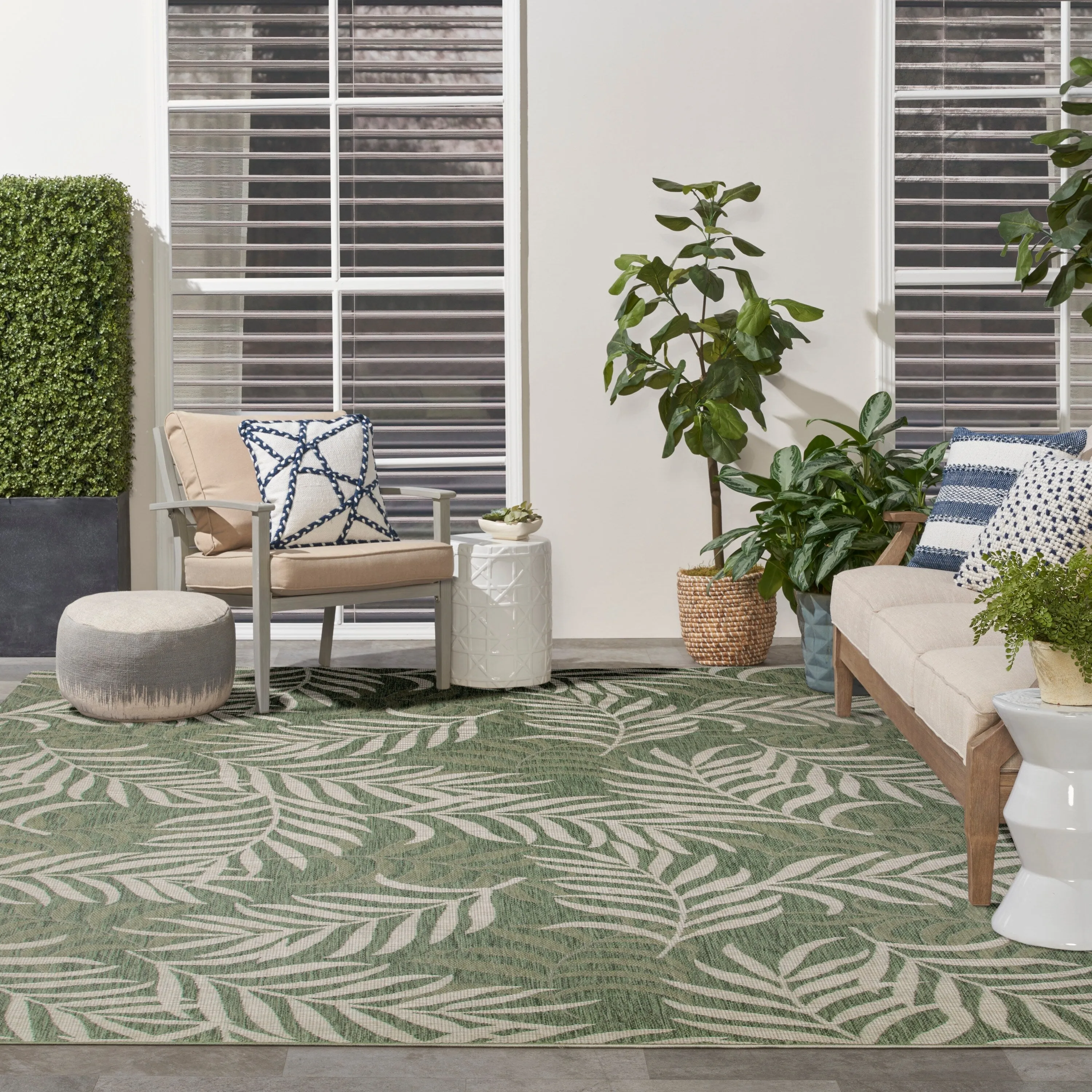 Nourison Garden Oasis Indoor/Outdoor Nature Area Rug