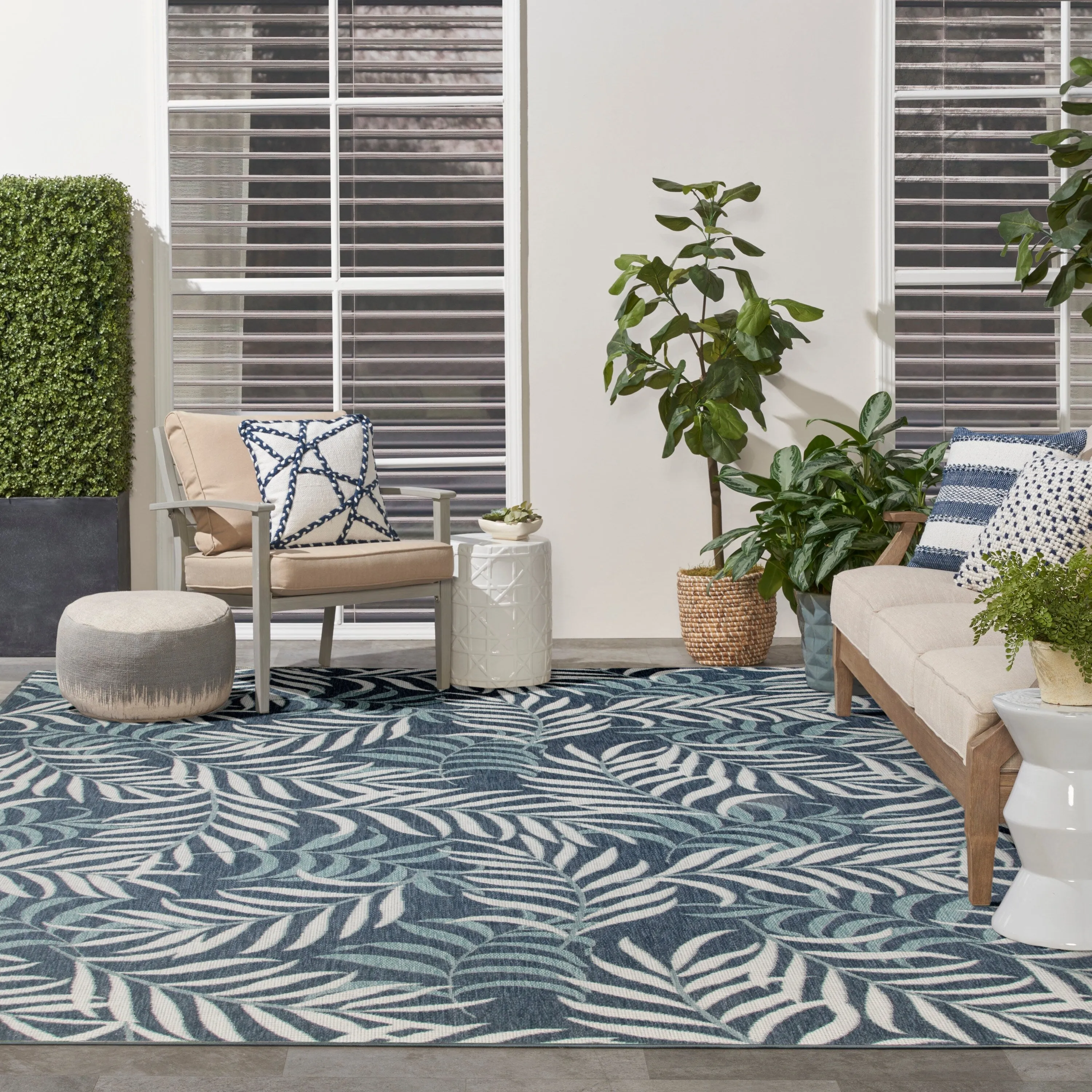 Nourison Garden Oasis Indoor/Outdoor Nature Area Rug