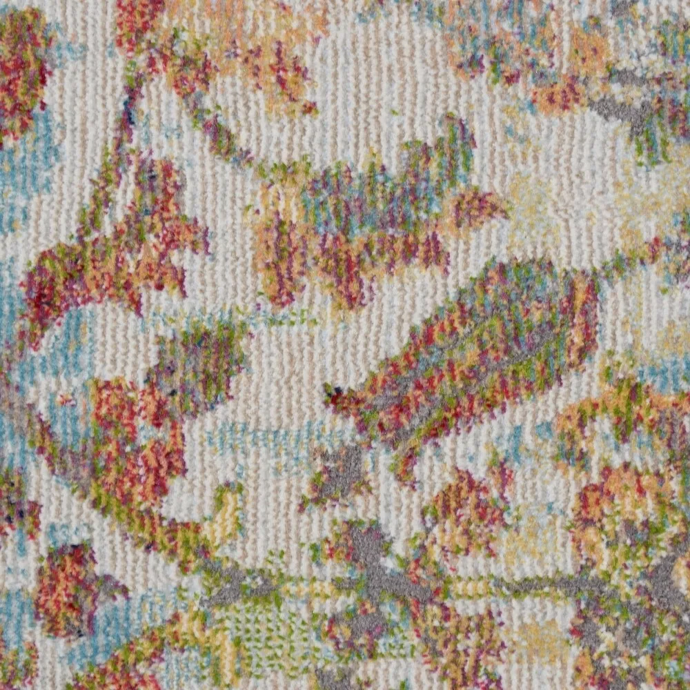 Nourison Global Vintage Ivory/Orange Damask Area Rug