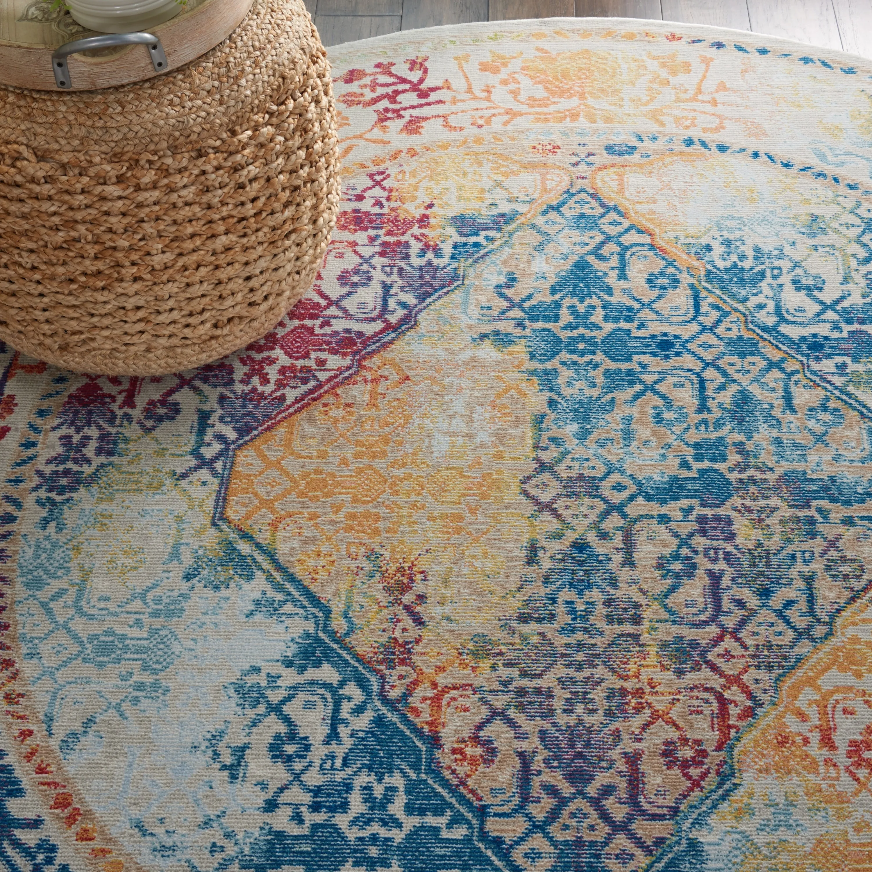 Nourison Global Vintage Medallion Boho Moroccan Area Rug