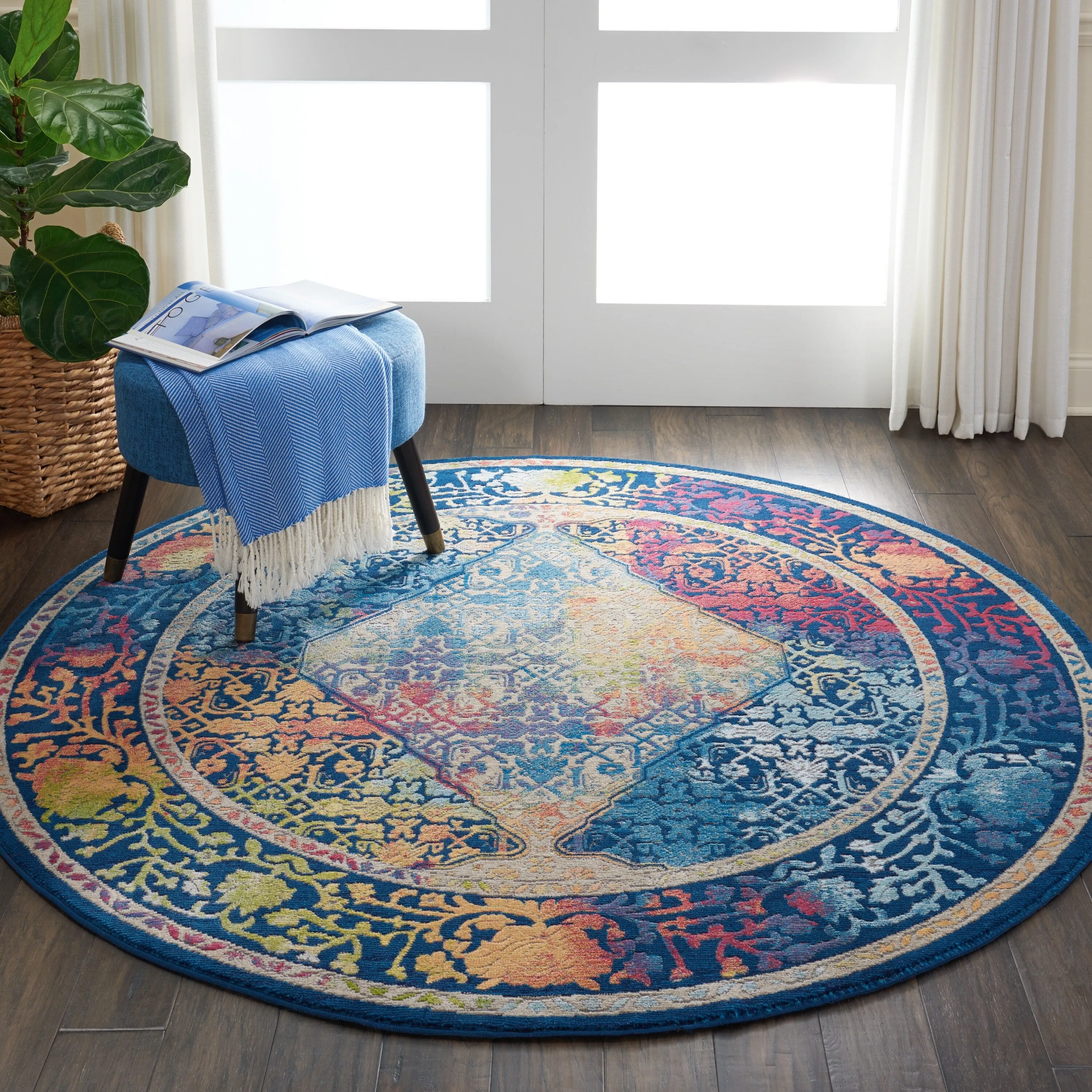 Nourison Global Vintage Medallion Boho Moroccan Area Rug