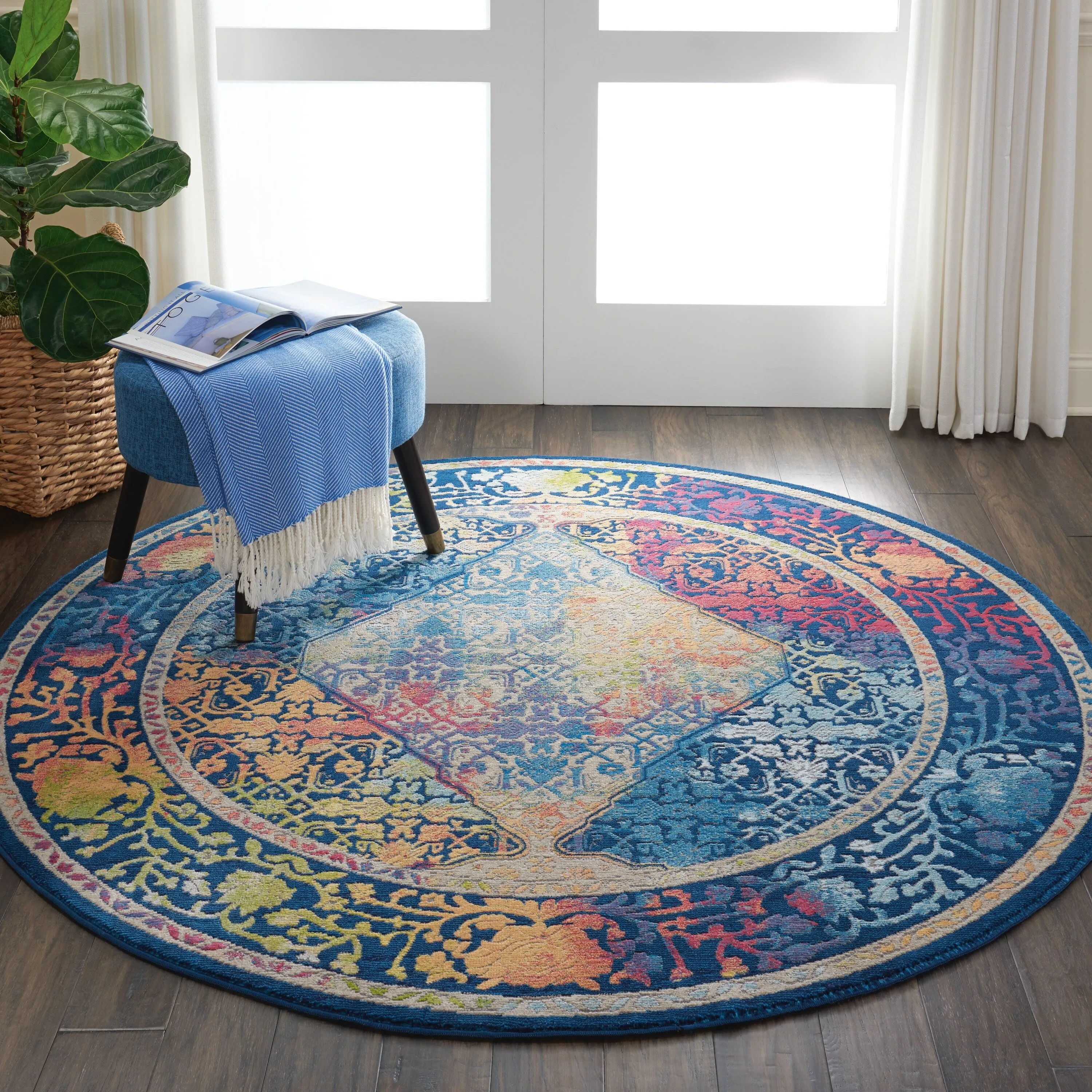 Nourison Global Vintage Medallion Boho Moroccan Area Rug