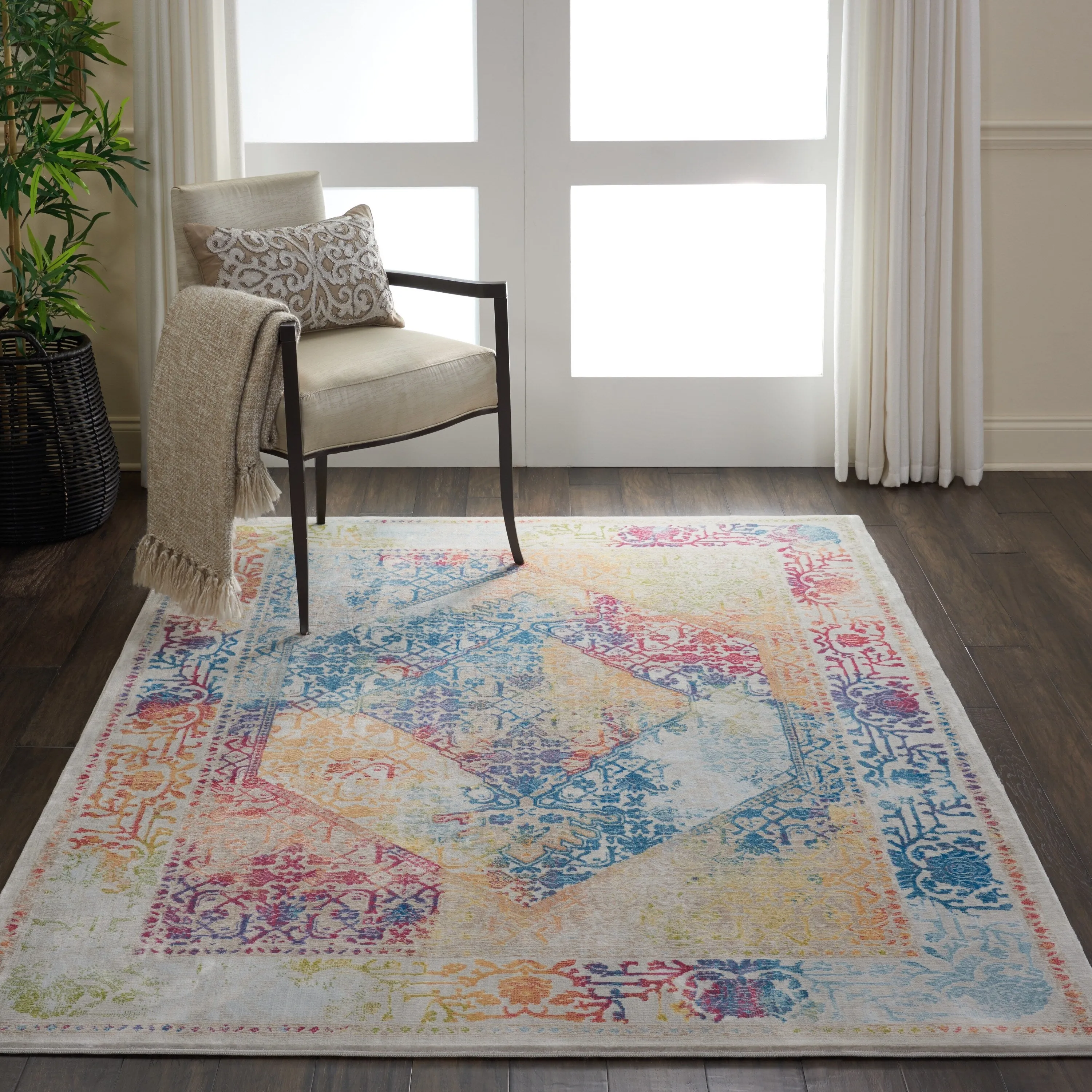 Nourison Global Vintage Medallion Boho Moroccan Area Rug