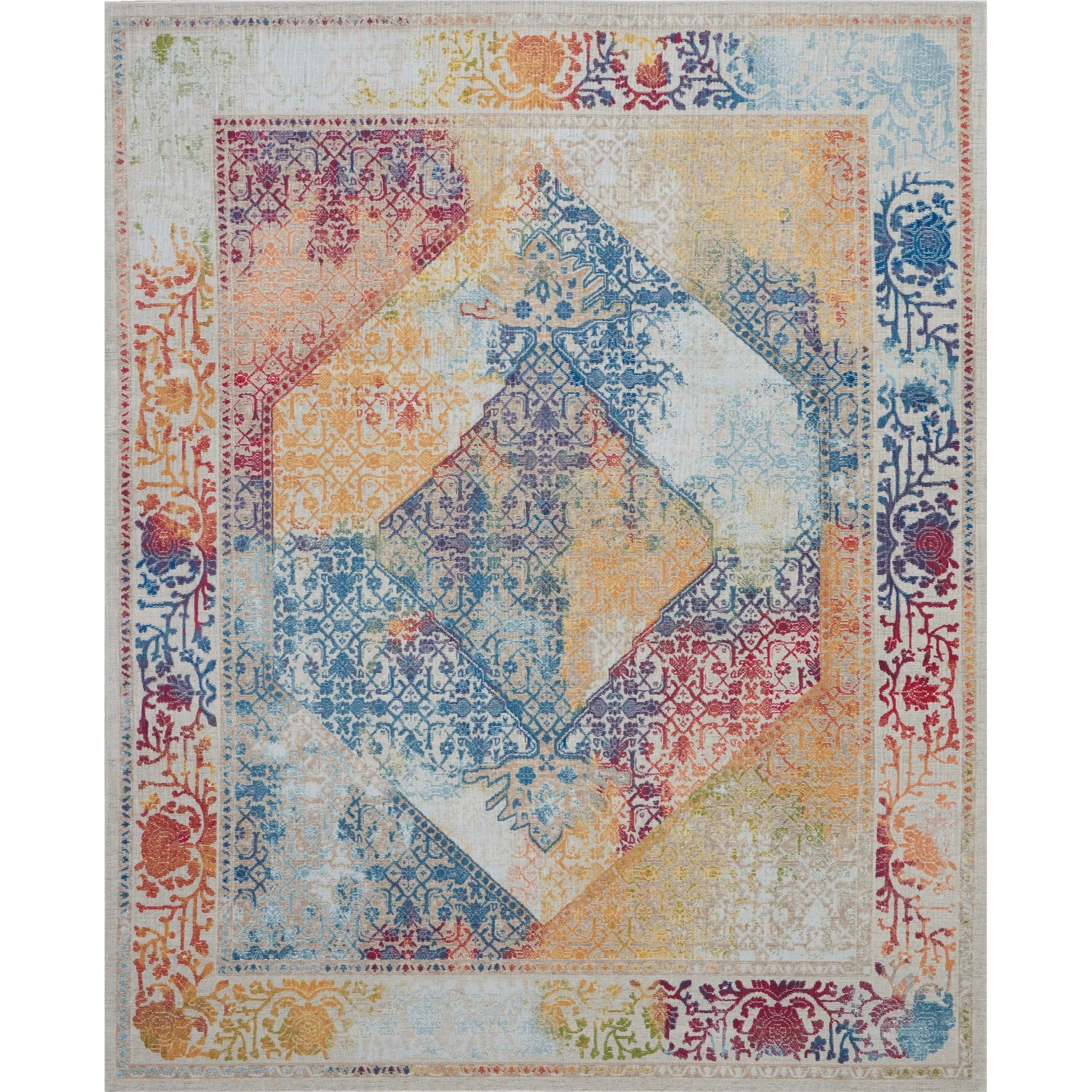 Nourison Global Vintage Medallion Boho Moroccan Area Rug