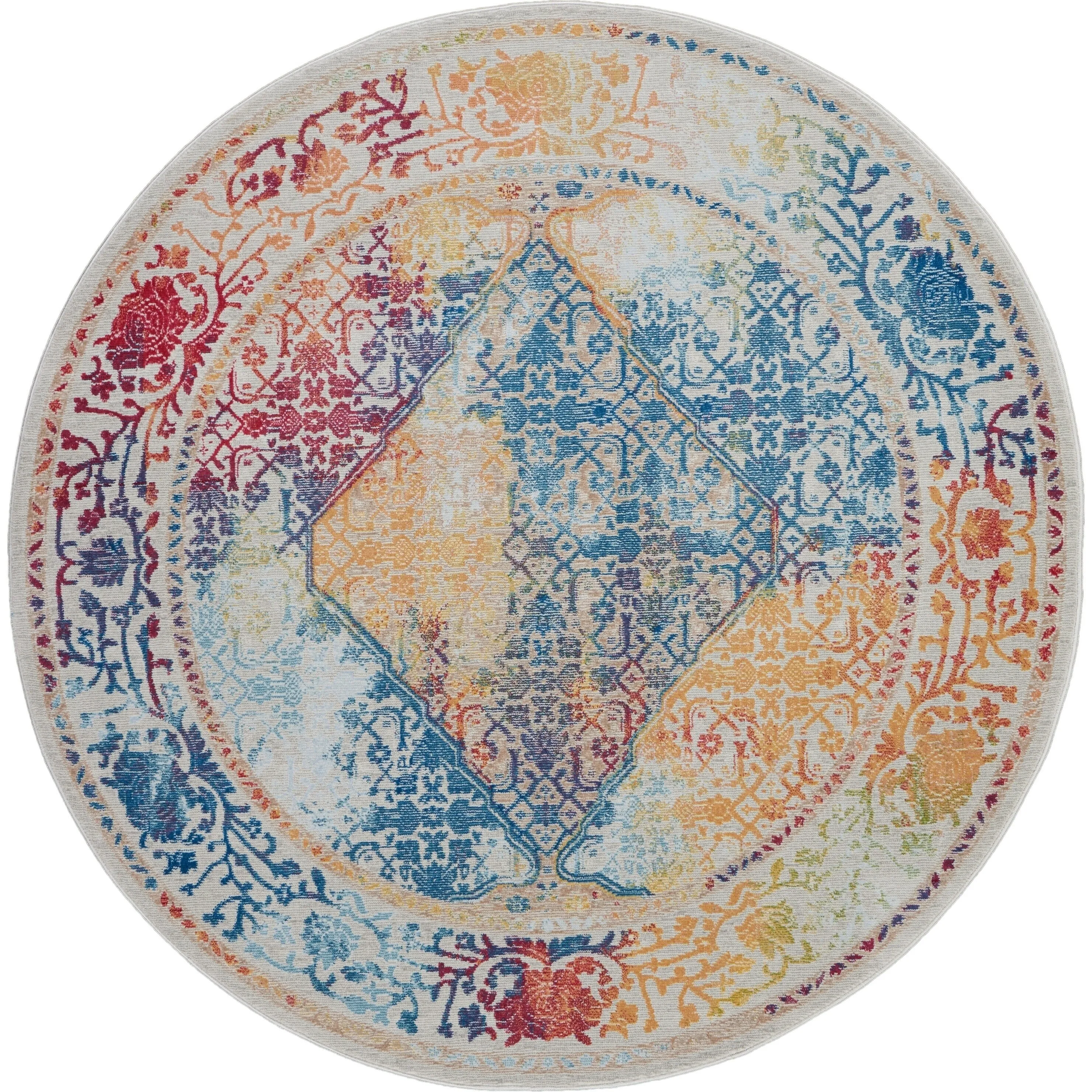 Nourison Global Vintage Medallion Boho Moroccan Area Rug