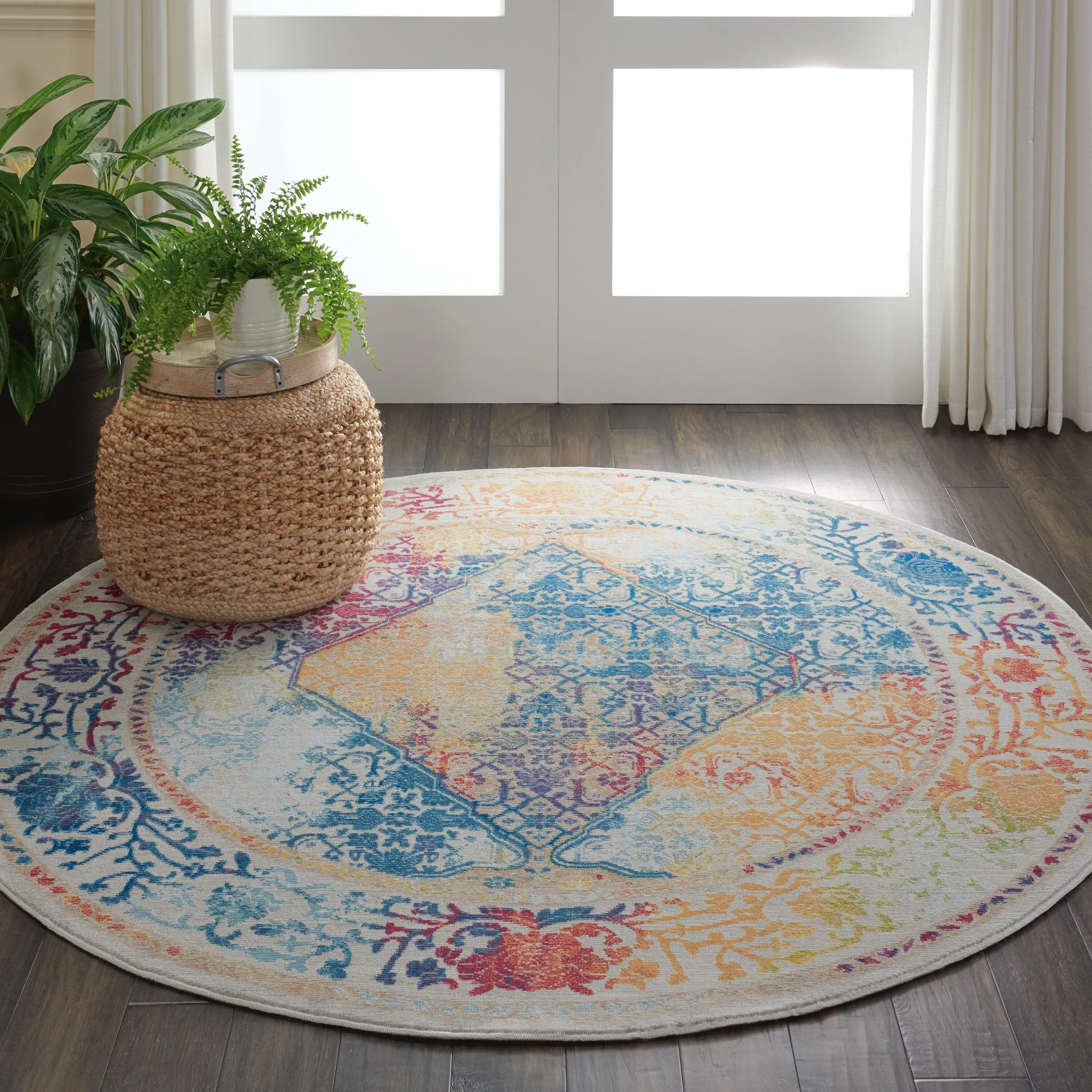 Nourison Global Vintage Medallion Boho Moroccan Area Rug