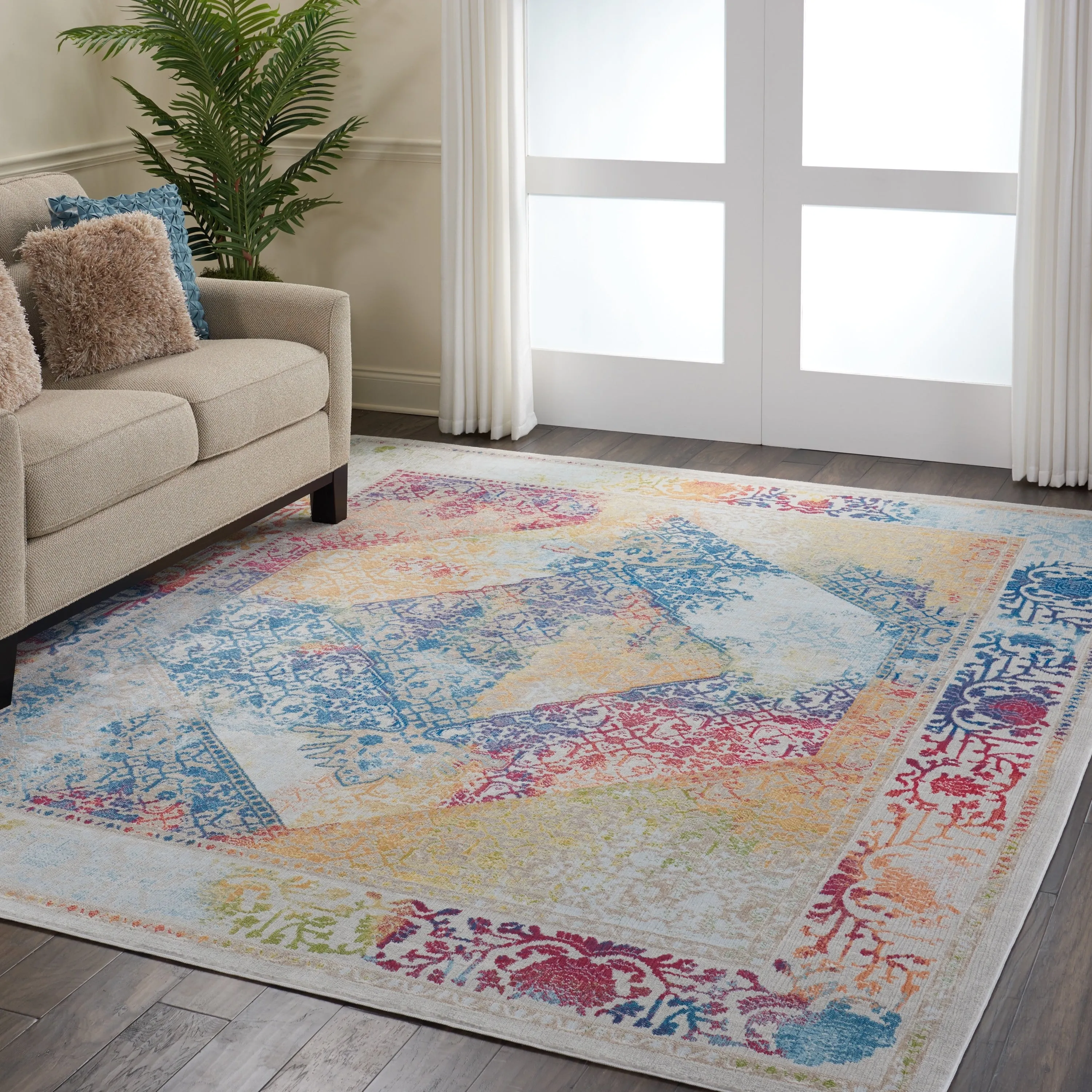 Nourison Global Vintage Medallion Boho Moroccan Area Rug