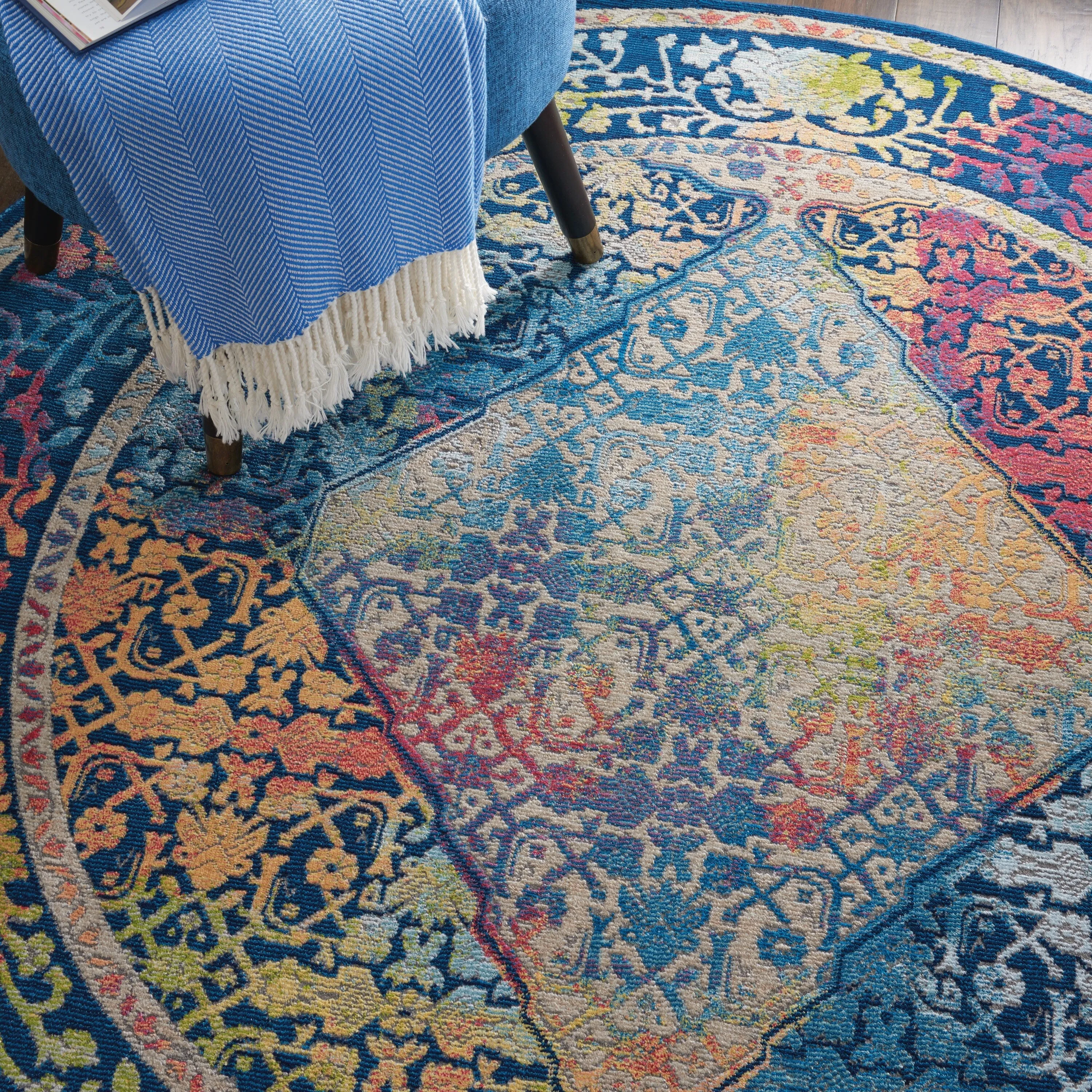 Nourison Global Vintage Medallion Boho Moroccan Area Rug