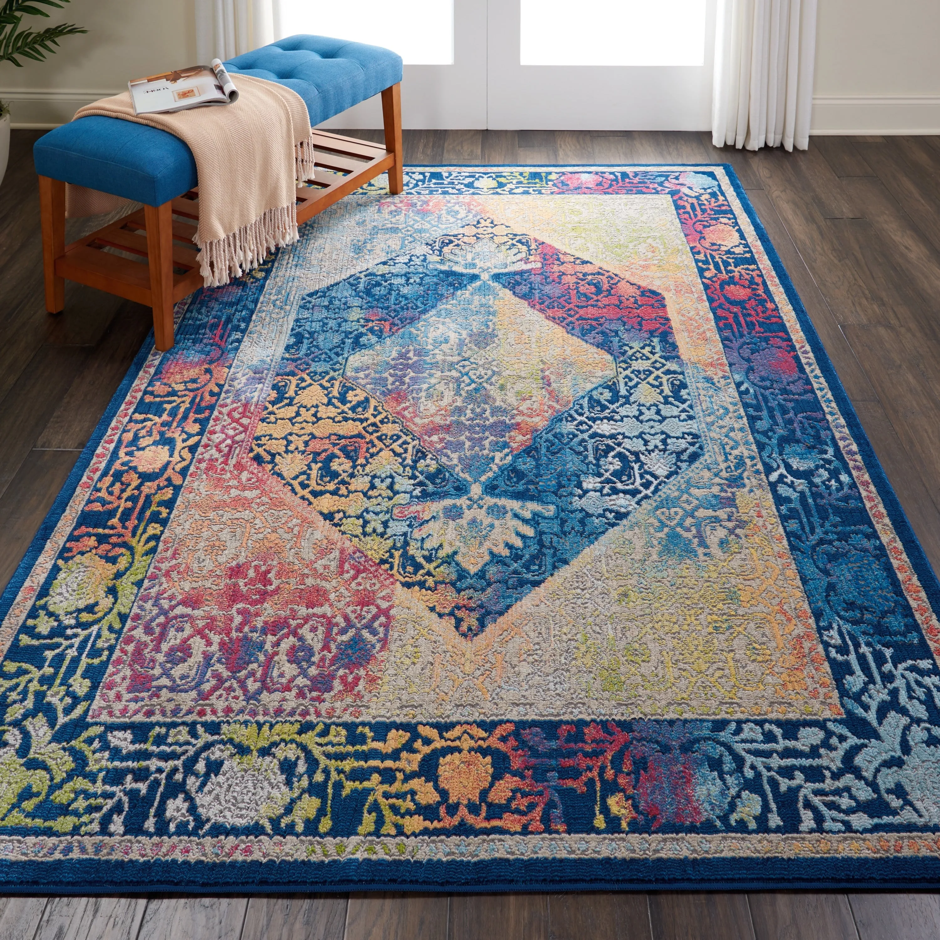 Nourison Global Vintage Medallion Boho Moroccan Area Rug