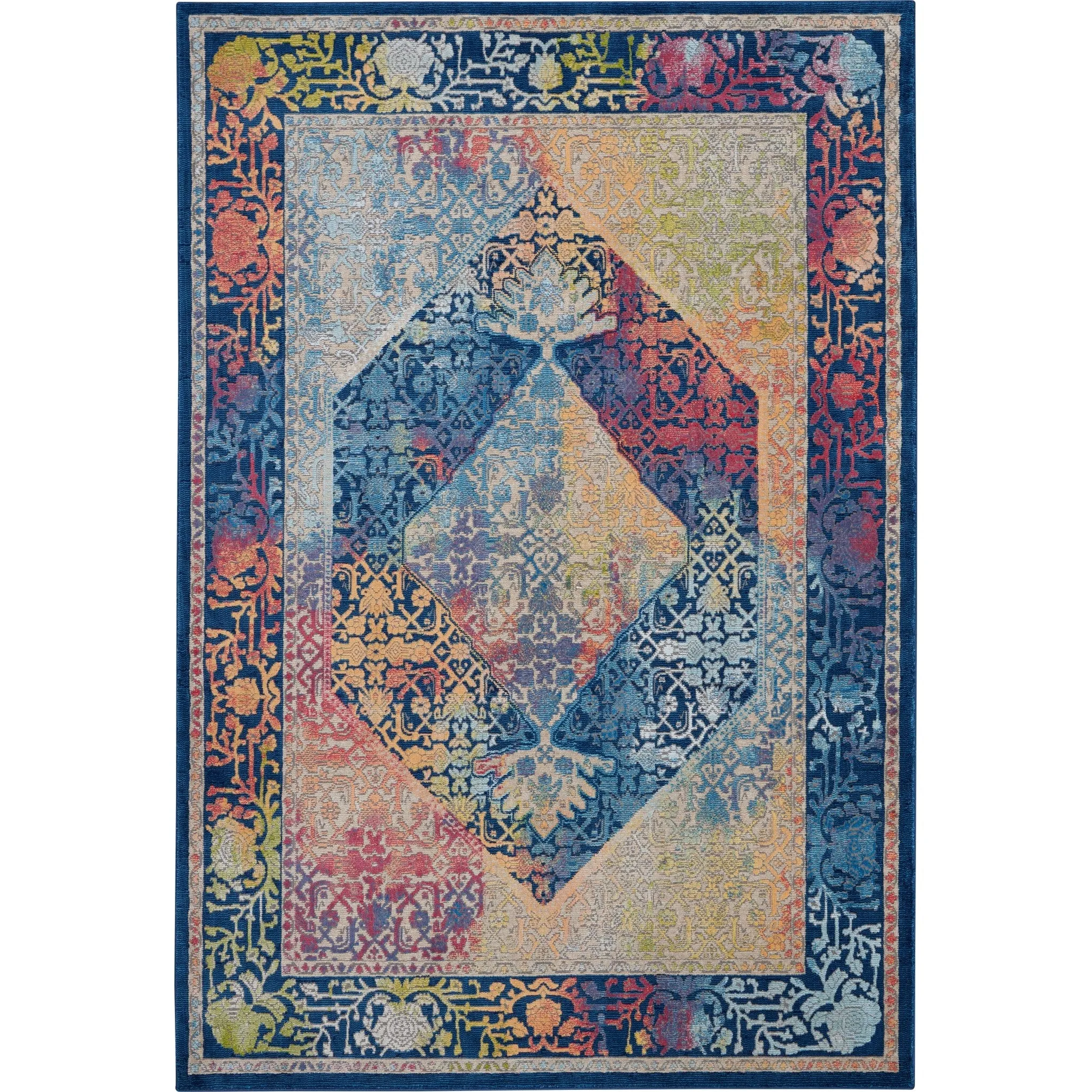 Nourison Global Vintage Medallion Boho Moroccan Area Rug
