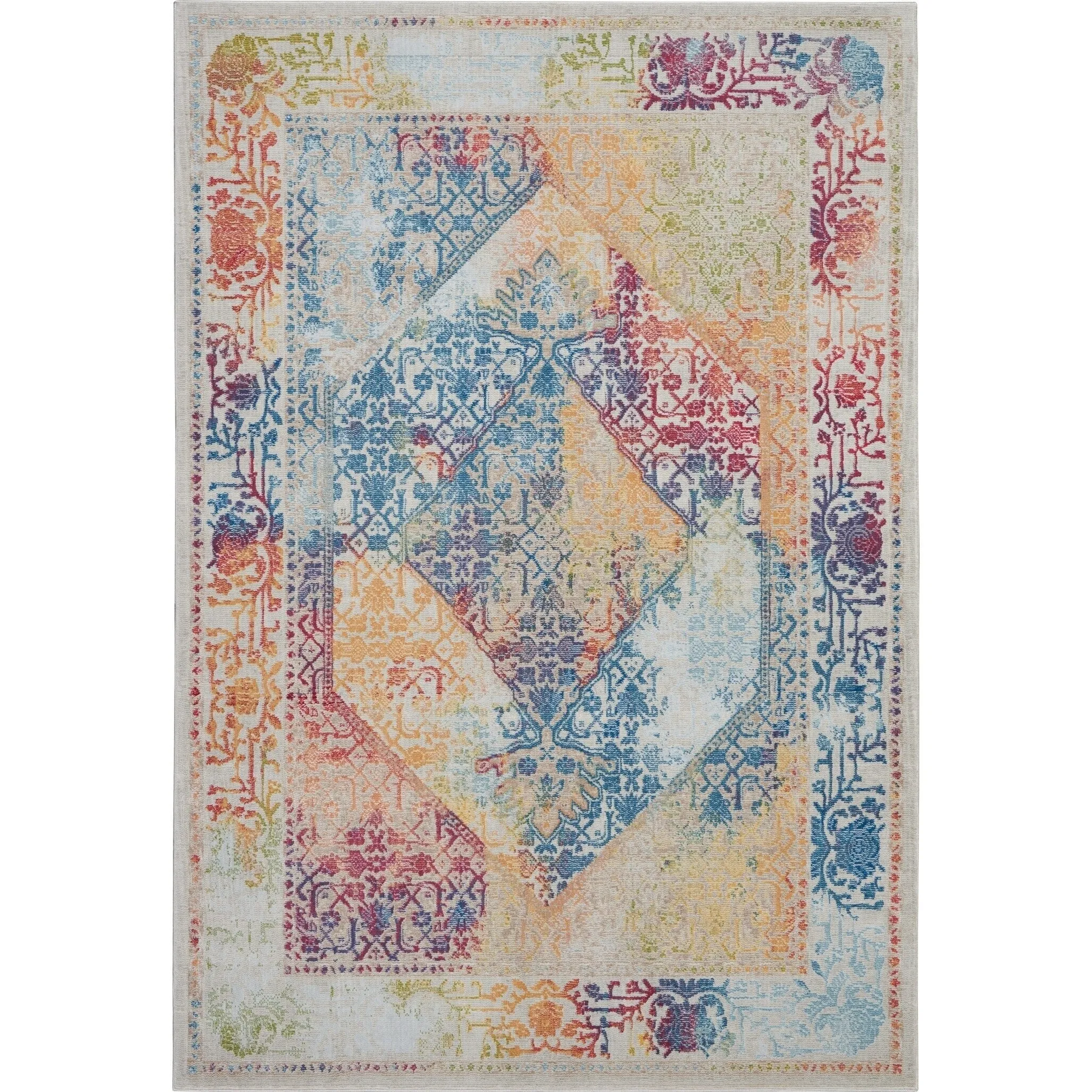 Nourison Global Vintage Medallion Boho Moroccan Area Rug