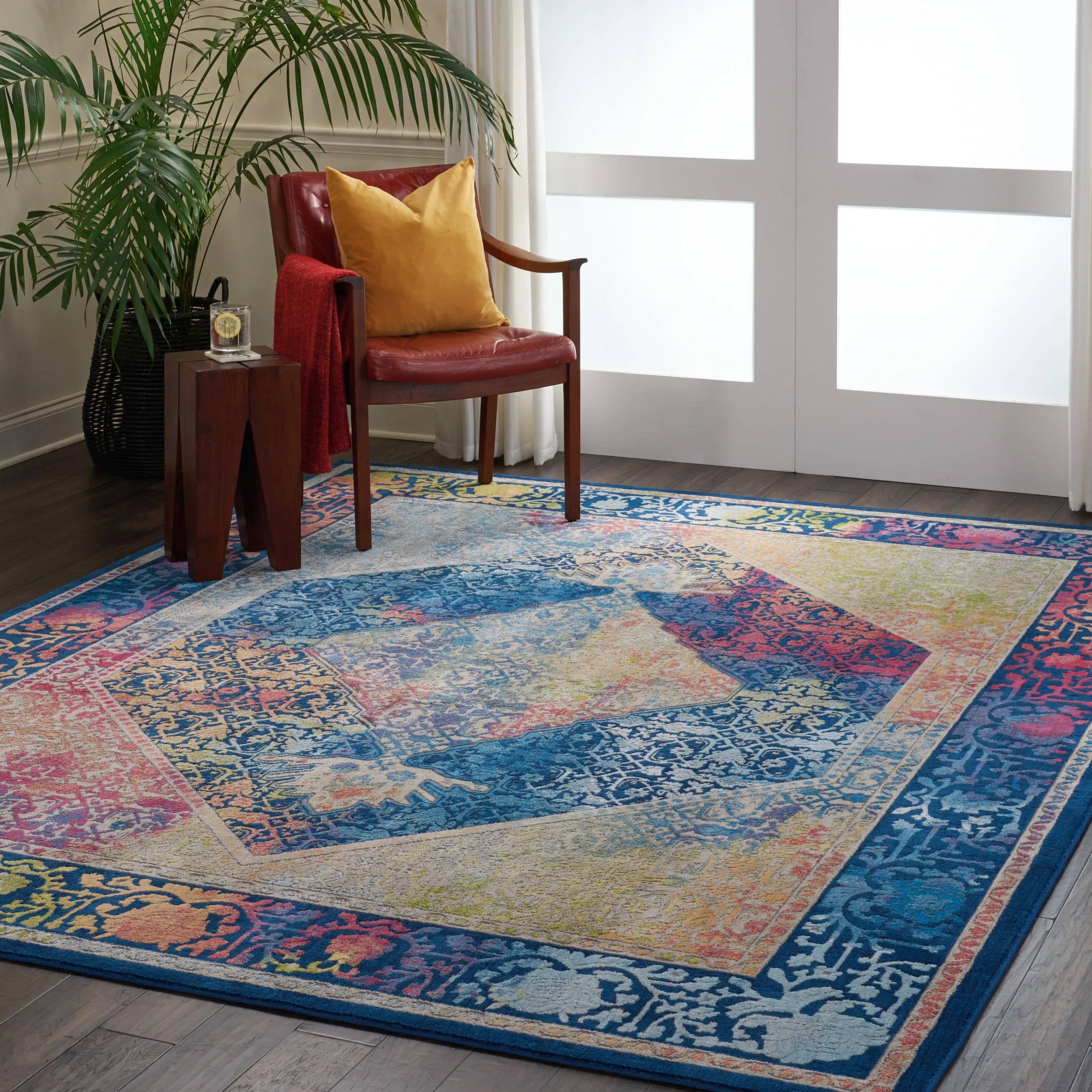 Nourison Global Vintage Medallion Boho Moroccan Area Rug