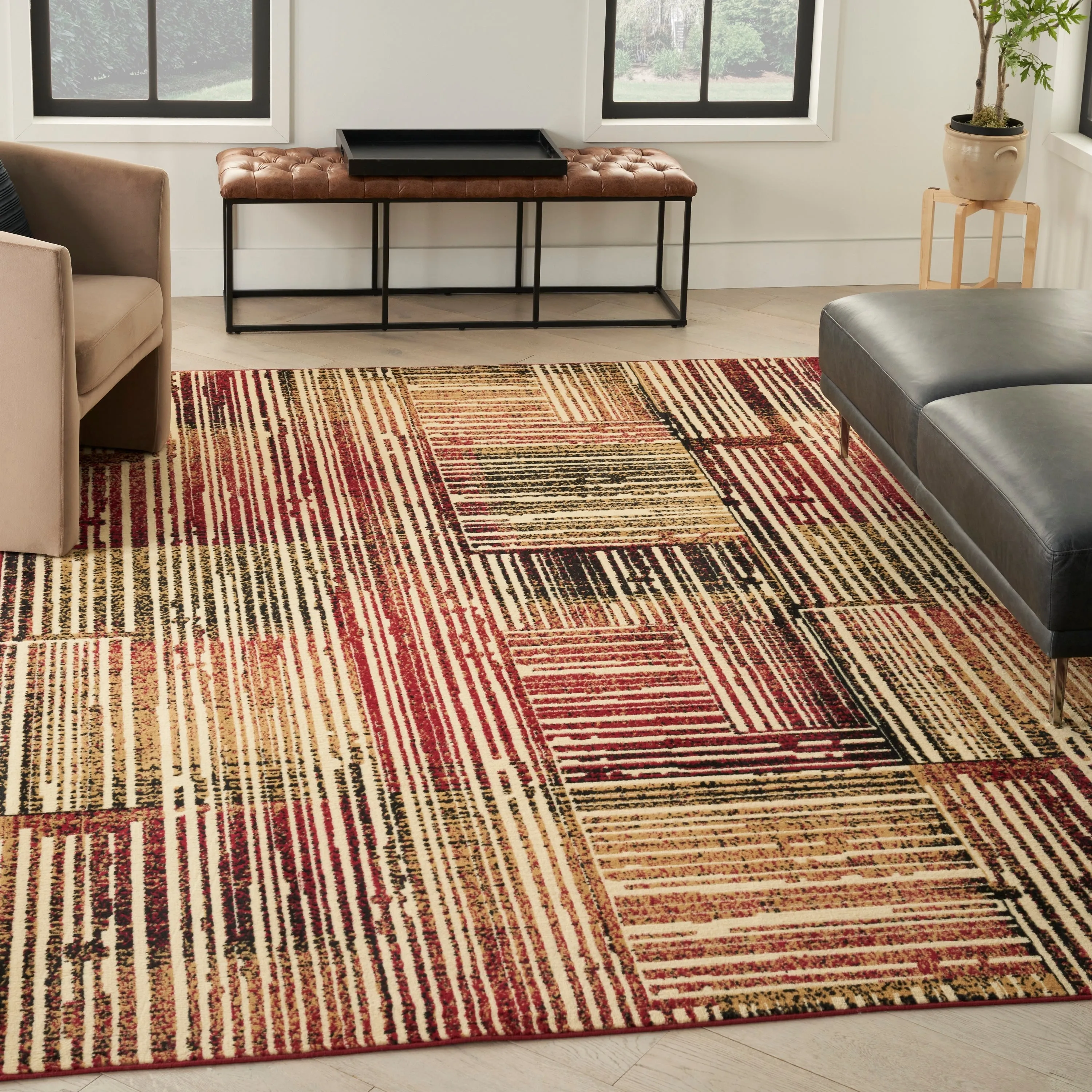 Nourison Grafix Indoor Striped Area Rug