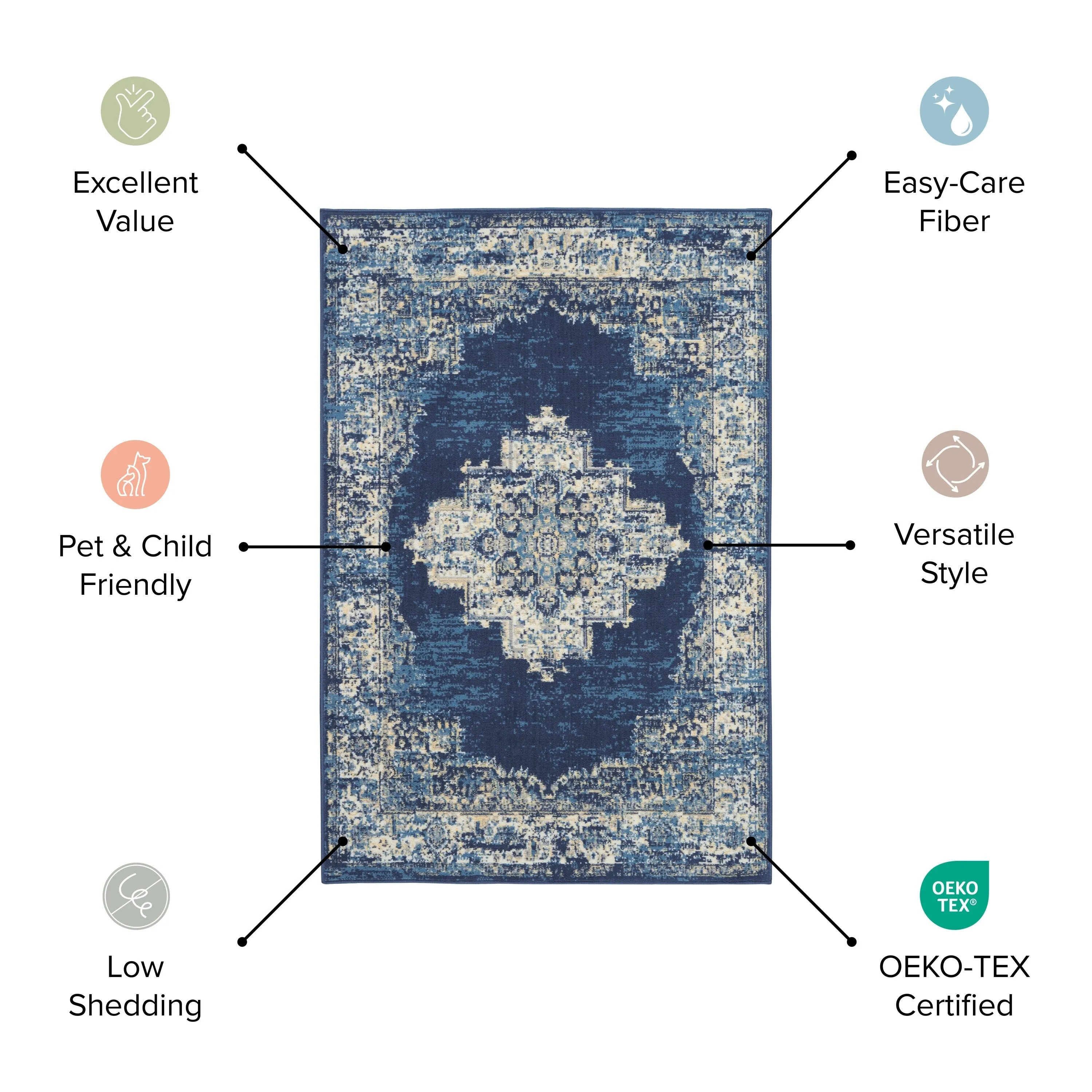 Nourison Grafix Indoor Striped Area Rug
