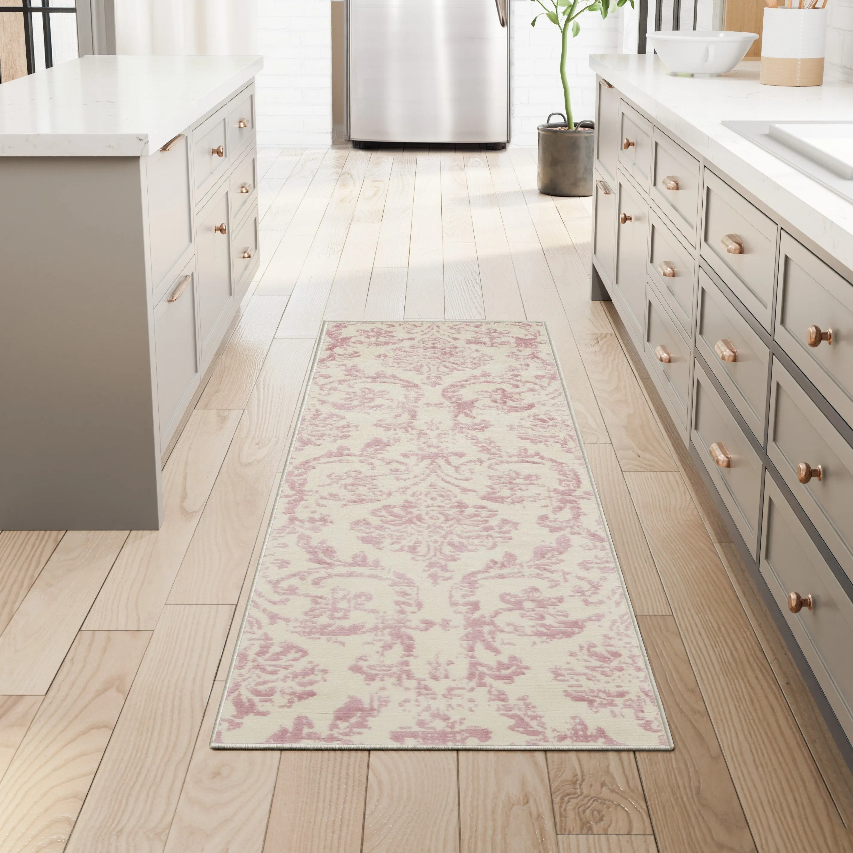 Nourison Jane Farmhouse Vintage Indoor only Damask Area Rug