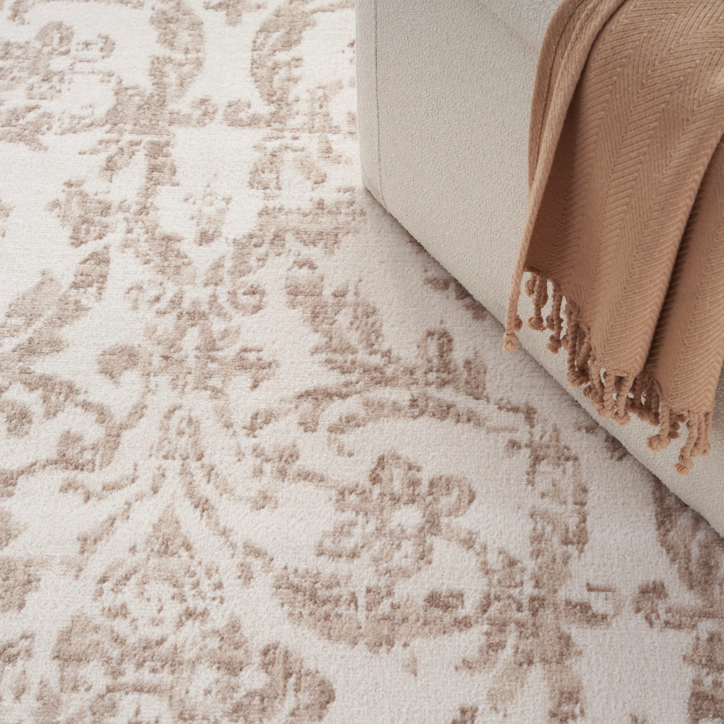 Nourison Jane Farmhouse Vintage Indoor only Damask Area Rug