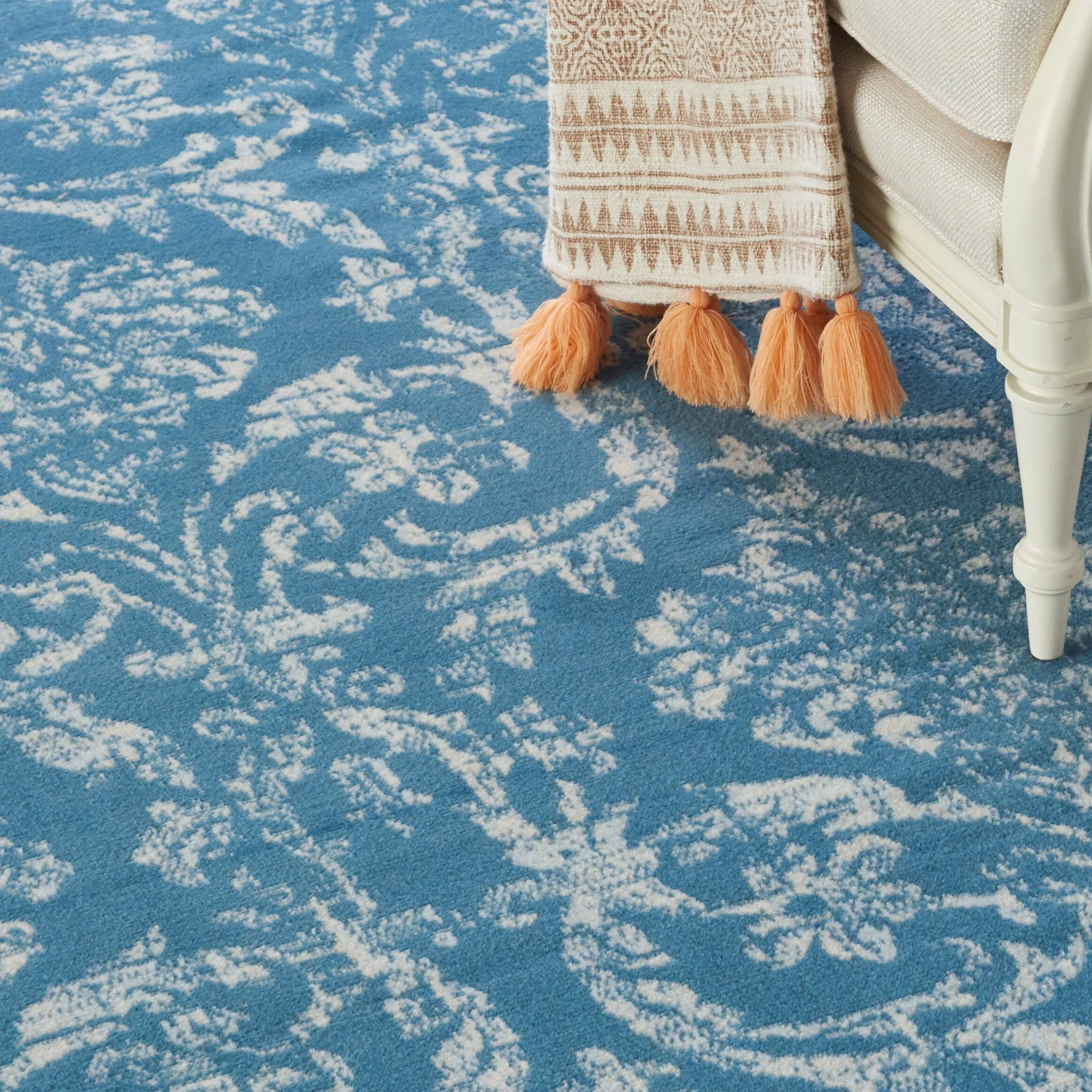 Nourison Jane Farmhouse Vintage Indoor only Damask Area Rug
