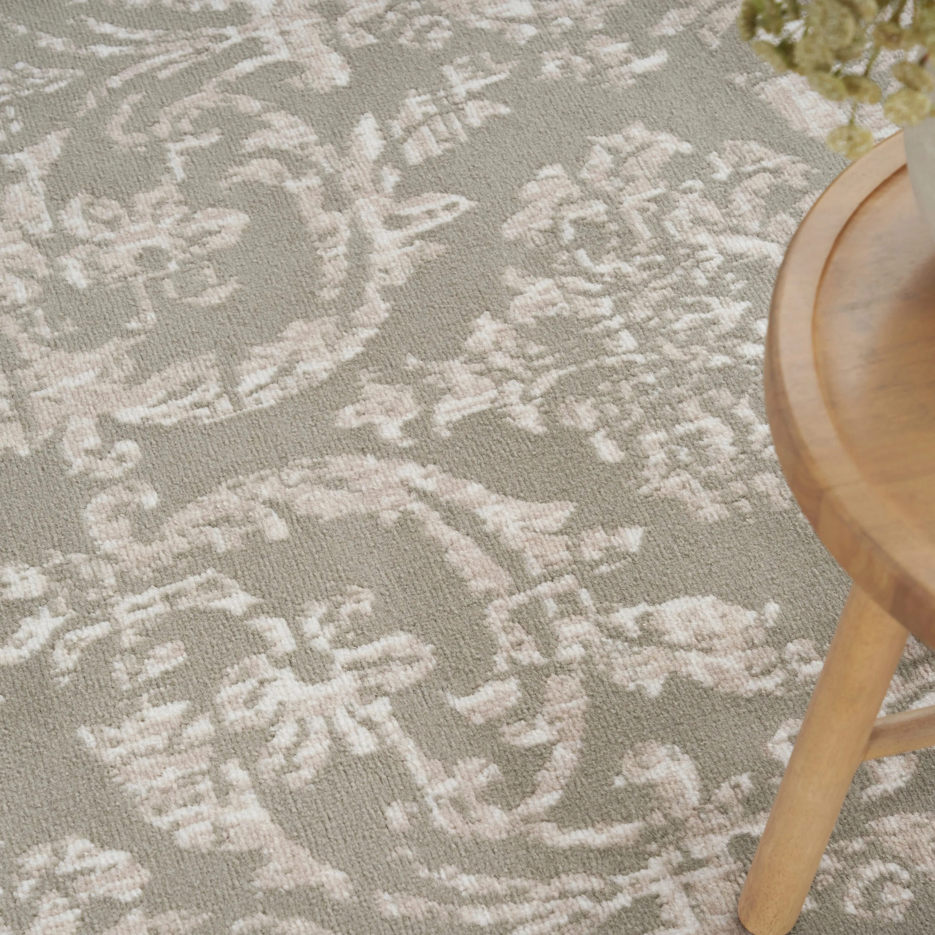 Nourison Jane Farmhouse Vintage Indoor only Damask Area Rug
