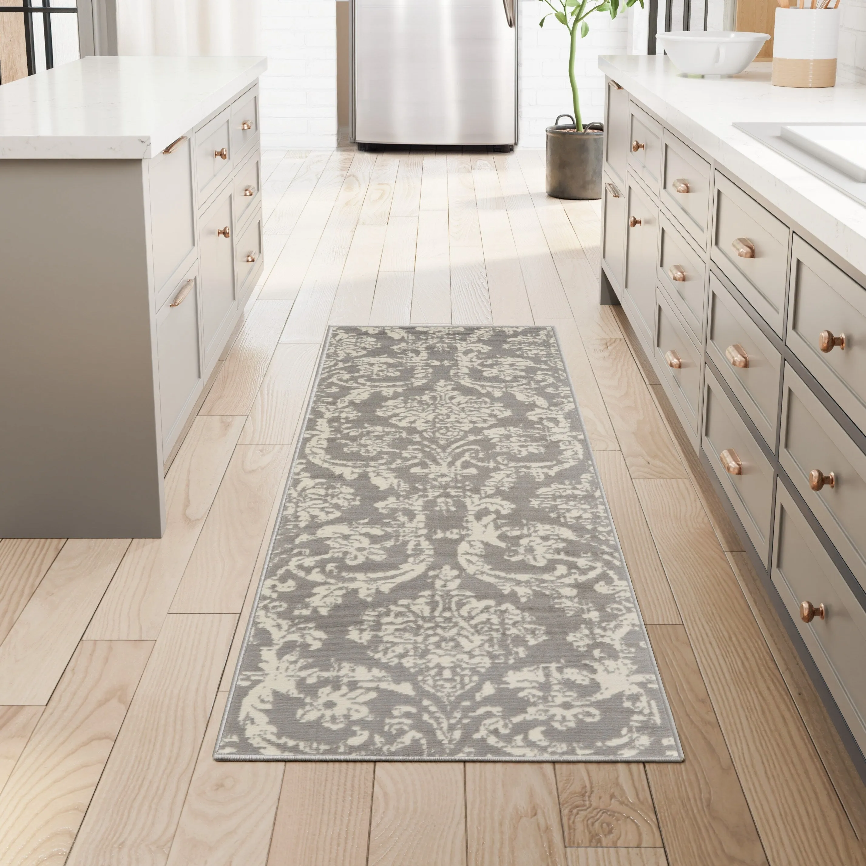 Nourison Jane Farmhouse Vintage Indoor only Damask Area Rug