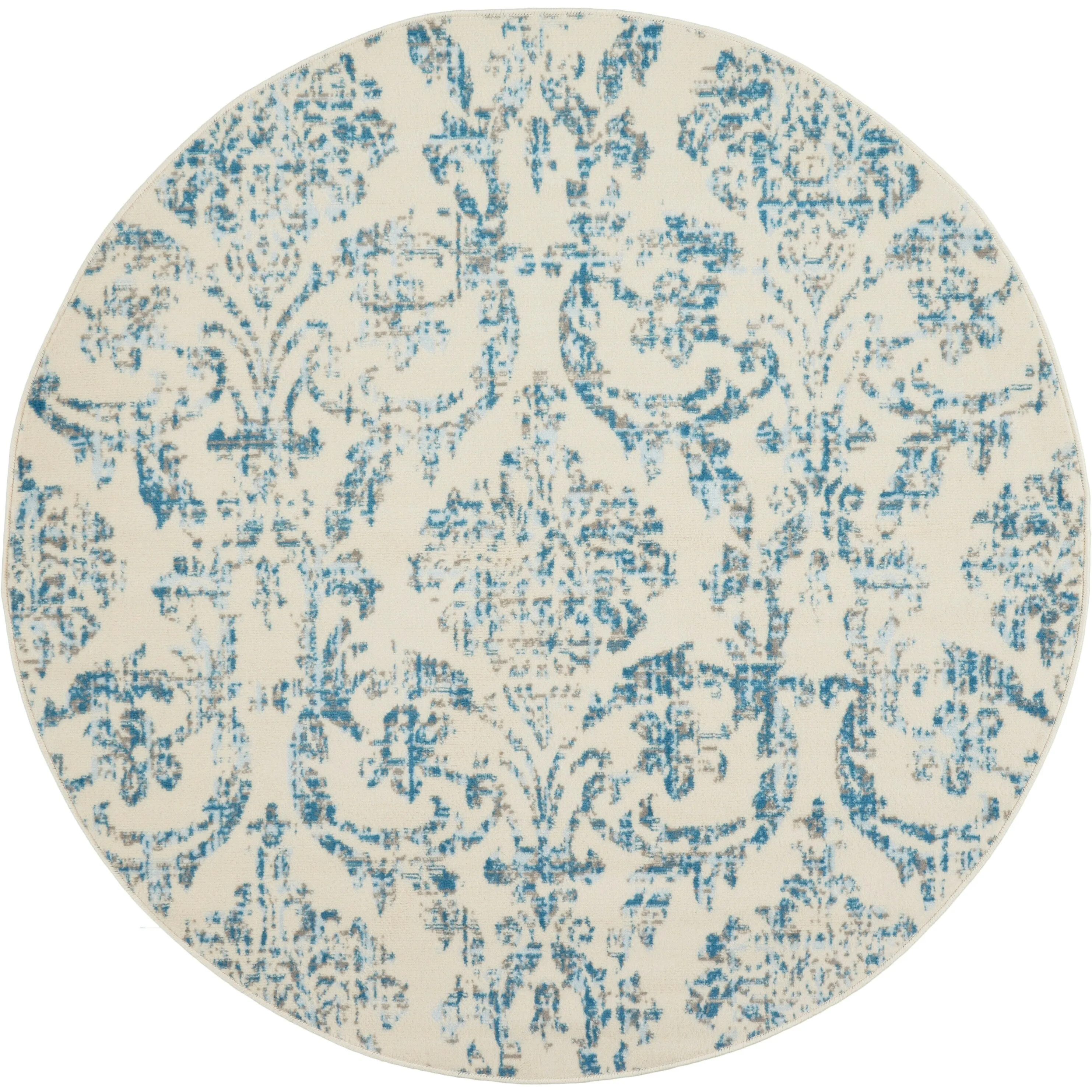 Nourison Jane Farmhouse Vintage Indoor only Damask Area Rug