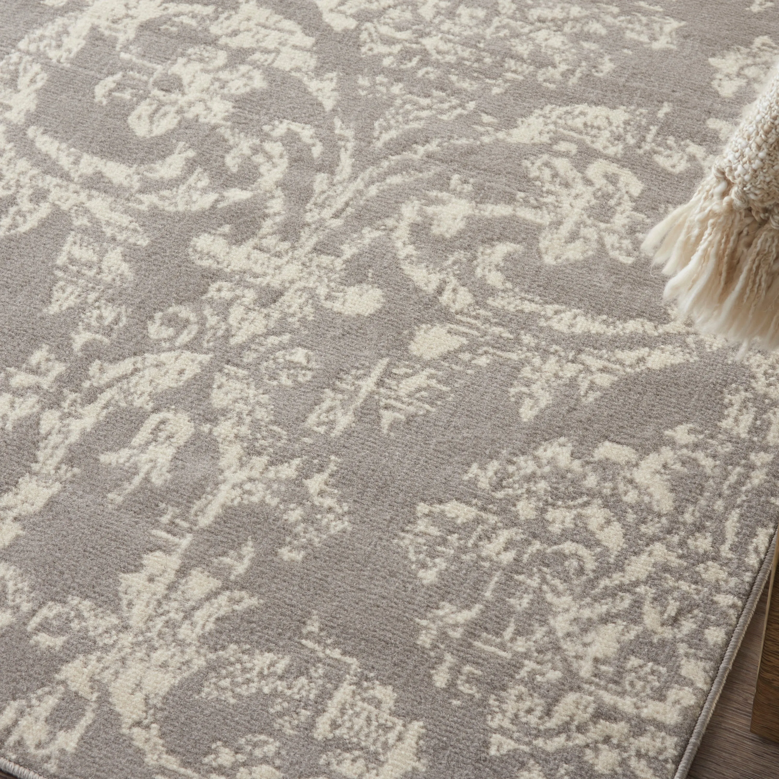 Nourison Jane Farmhouse Vintage Indoor only Damask Area Rug