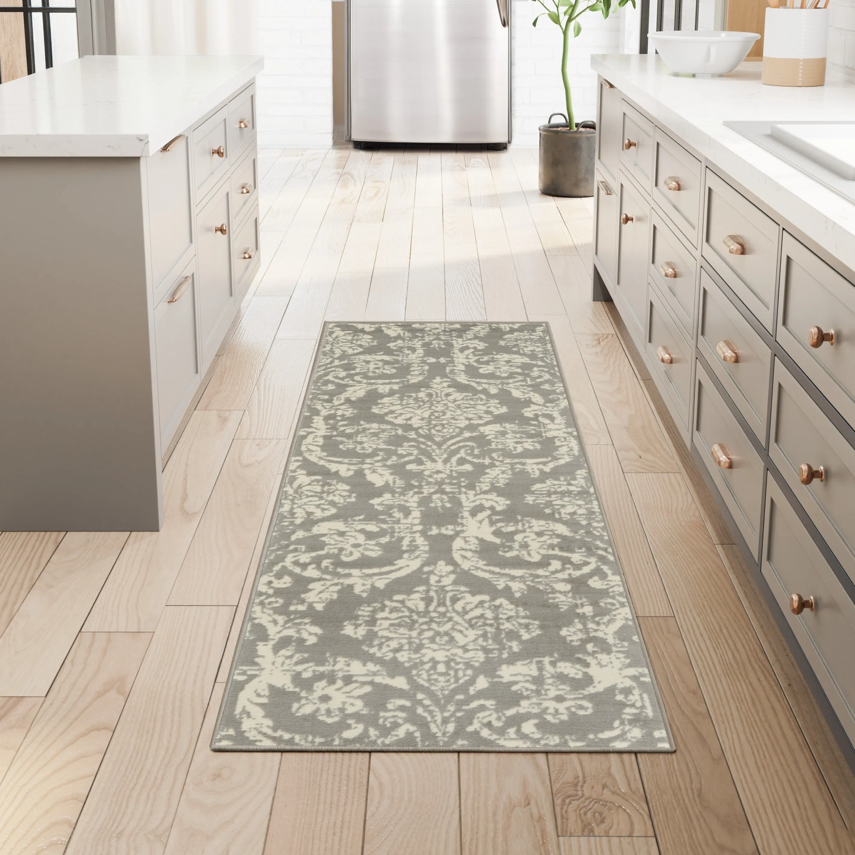 Nourison Jane Farmhouse Vintage Indoor only Damask Area Rug
