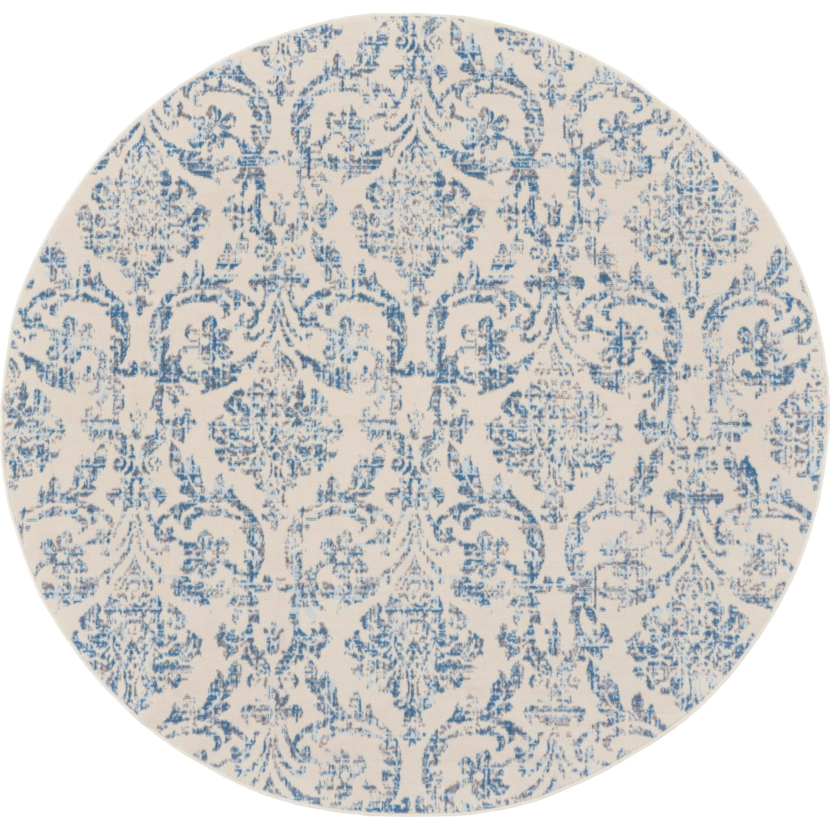 Nourison Jane Farmhouse Vintage Indoor only Damask Area Rug