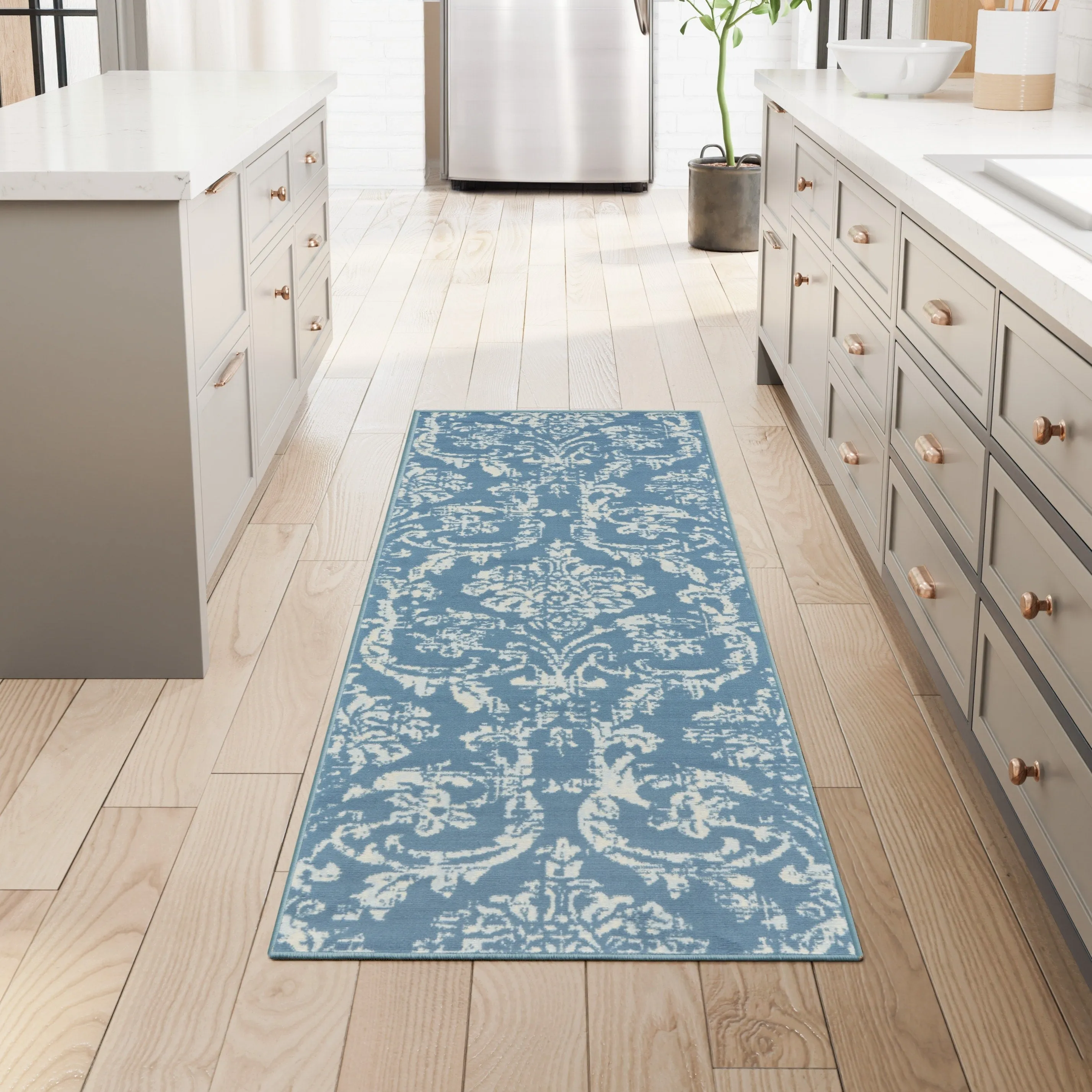 Nourison Jane Farmhouse Vintage Indoor only Damask Area Rug