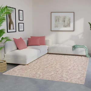 Nourison Jane Farmhouse Vintage Indoor only Damask Area Rug