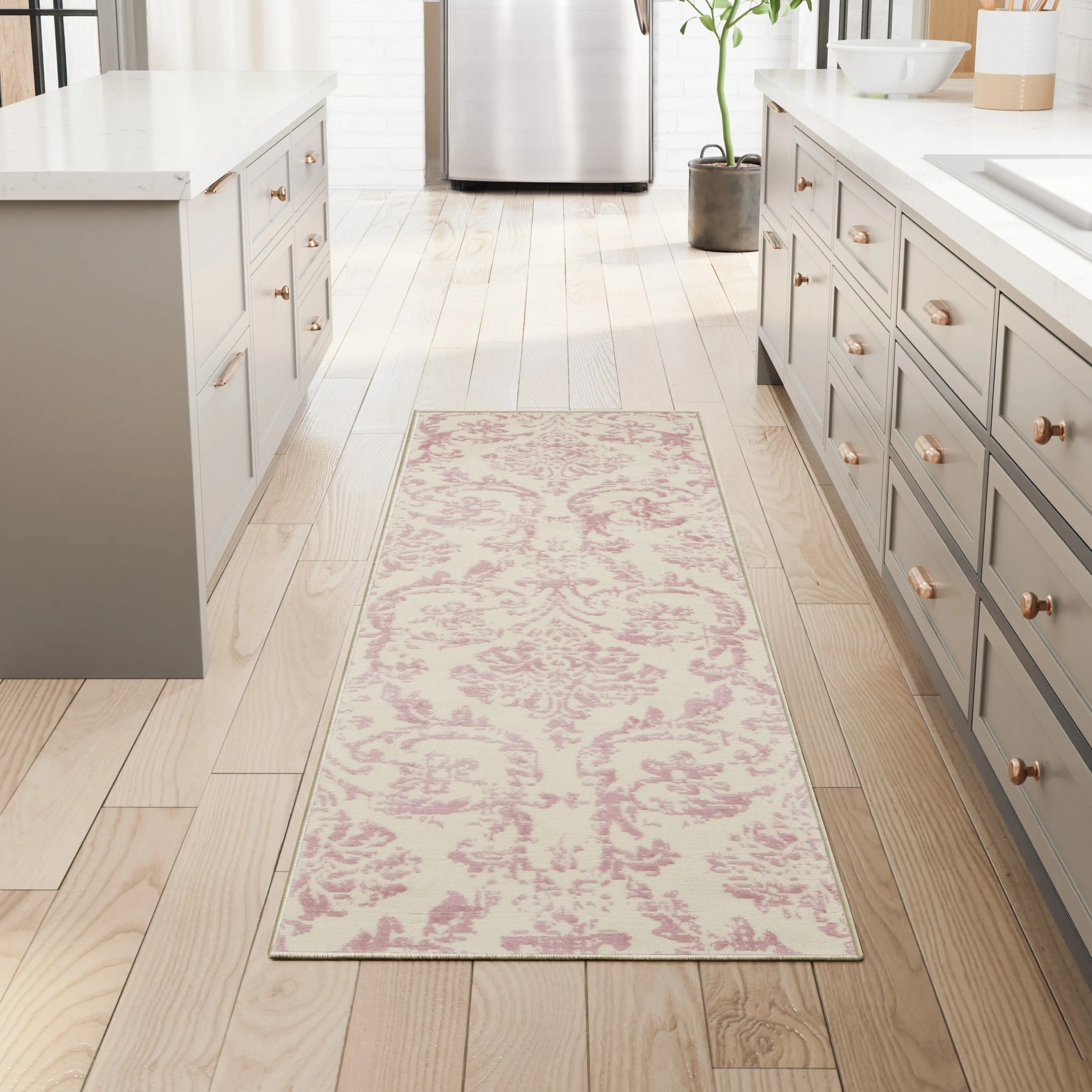 Nourison Jane Farmhouse Vintage Indoor only Damask Area Rug