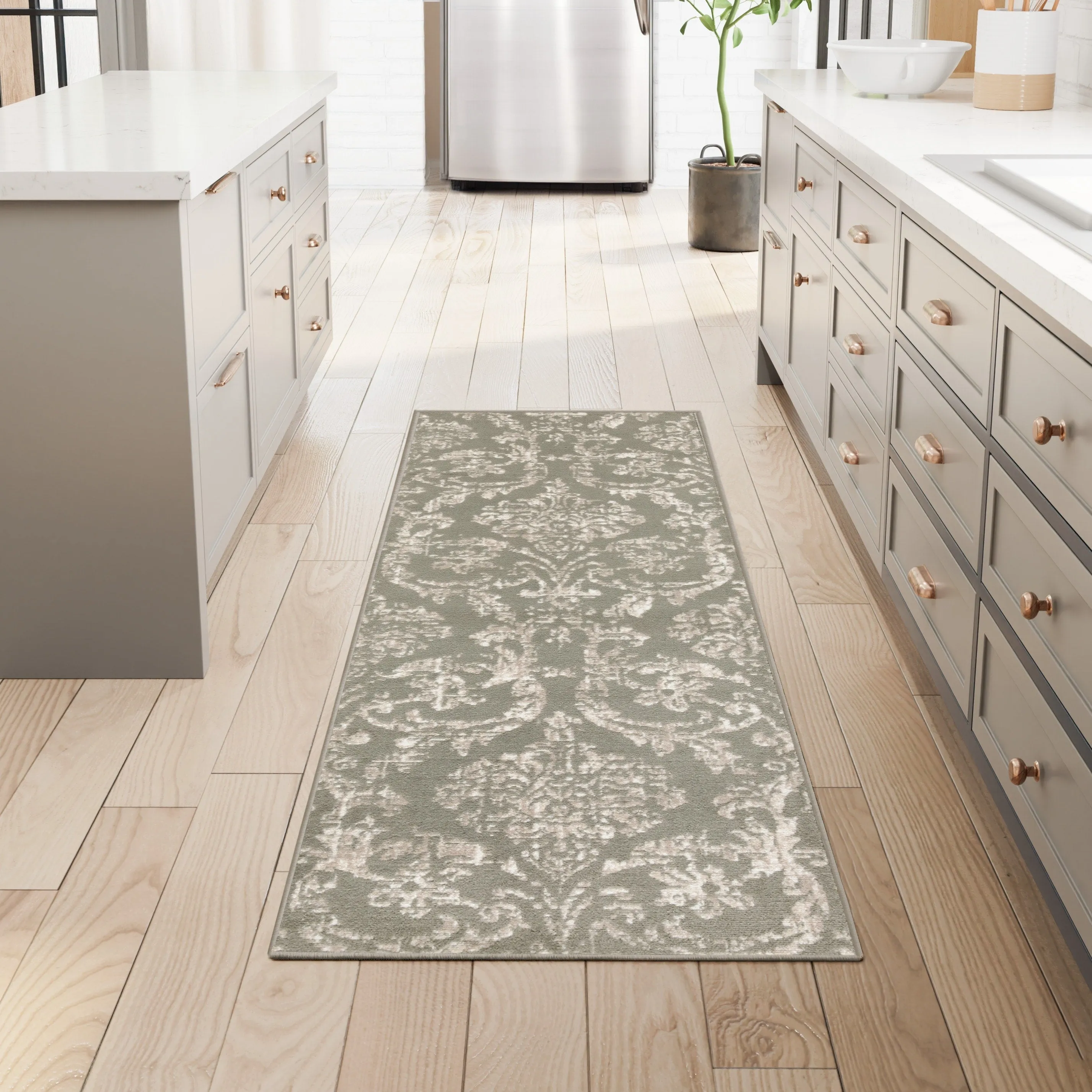 Nourison Jane Farmhouse Vintage Indoor only Damask Area Rug