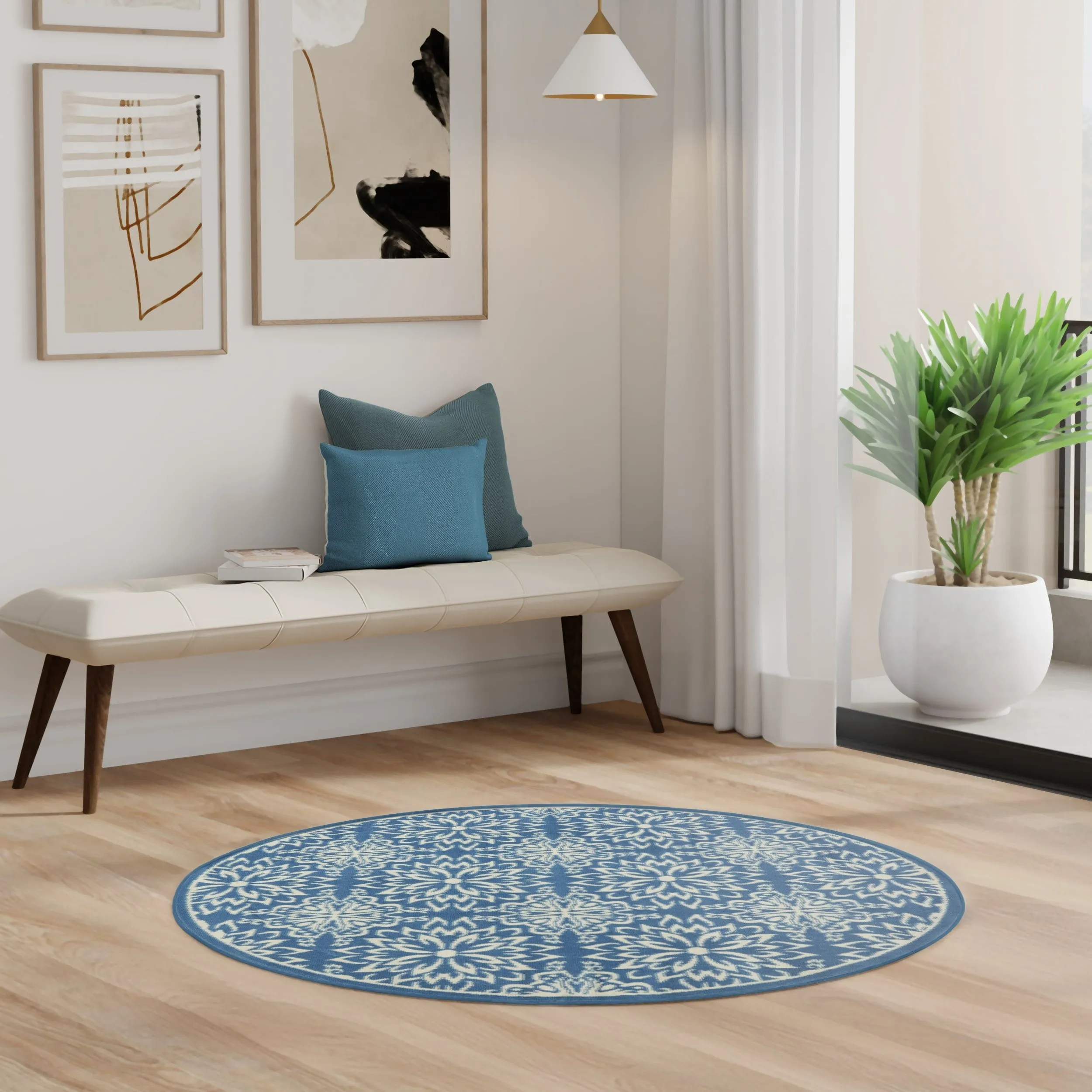 Nourison Jane Floral Medallion Indoor only Area Rug