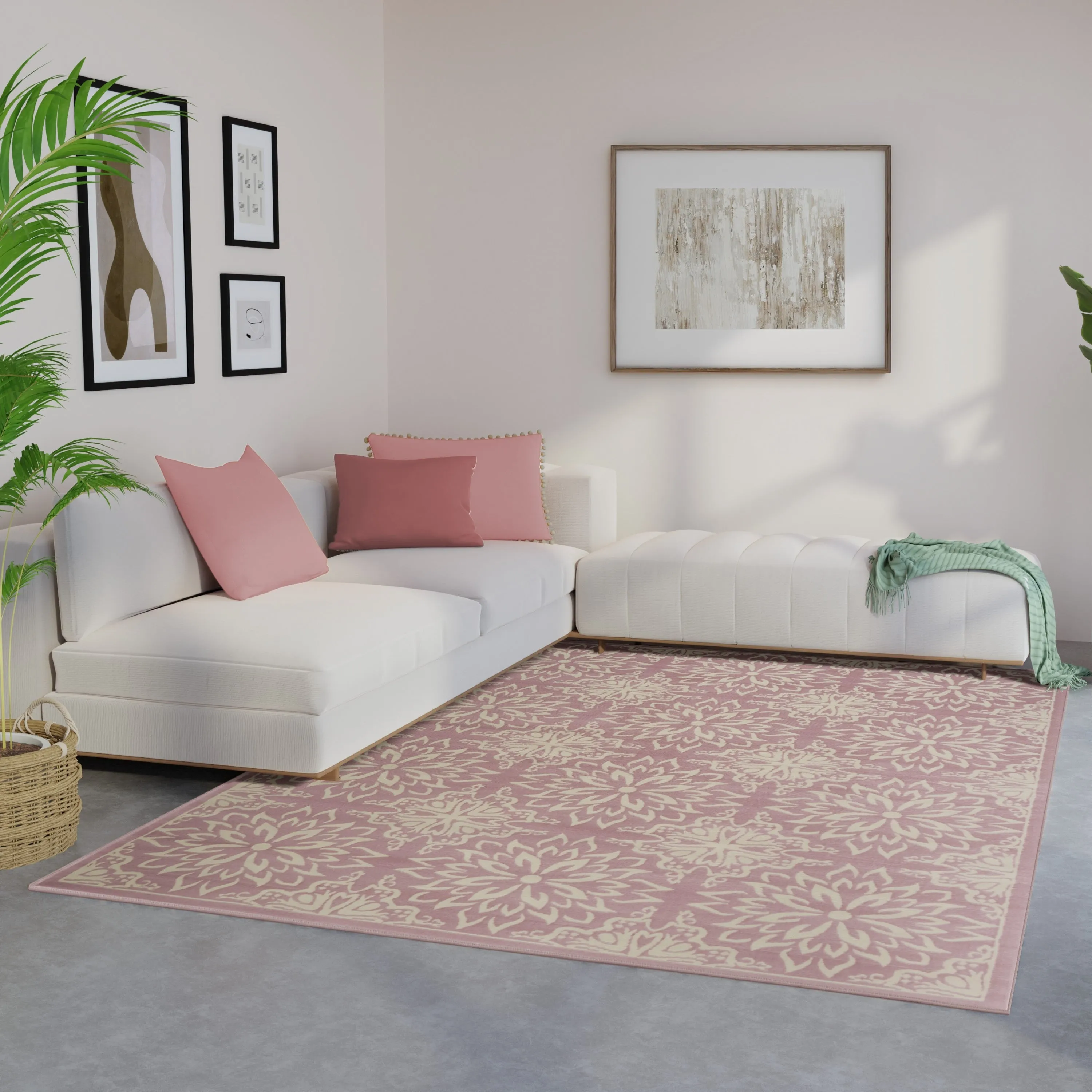 Nourison Jane Floral Medallion Indoor only Area Rug