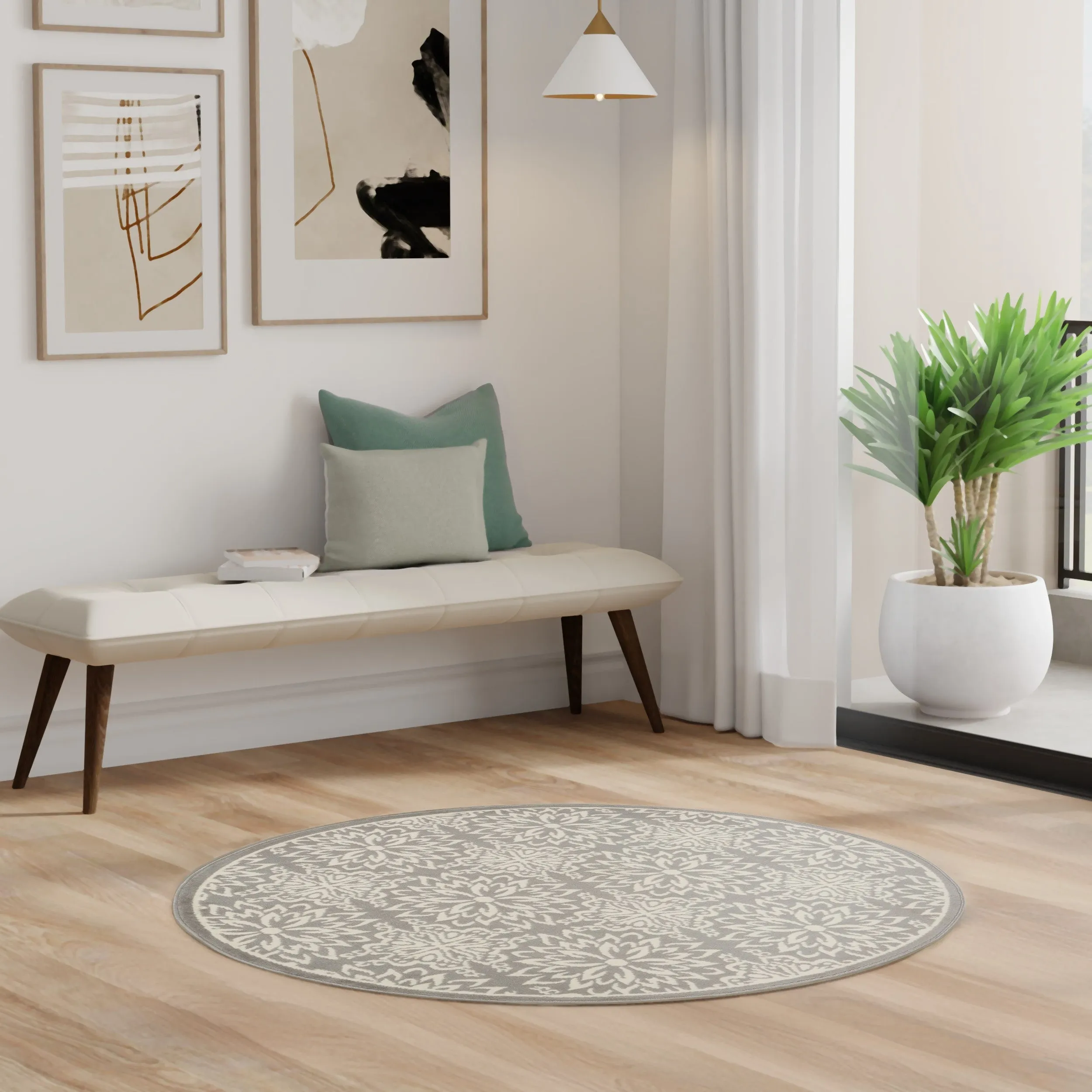 Nourison Jane Floral Medallion Indoor only Area Rug