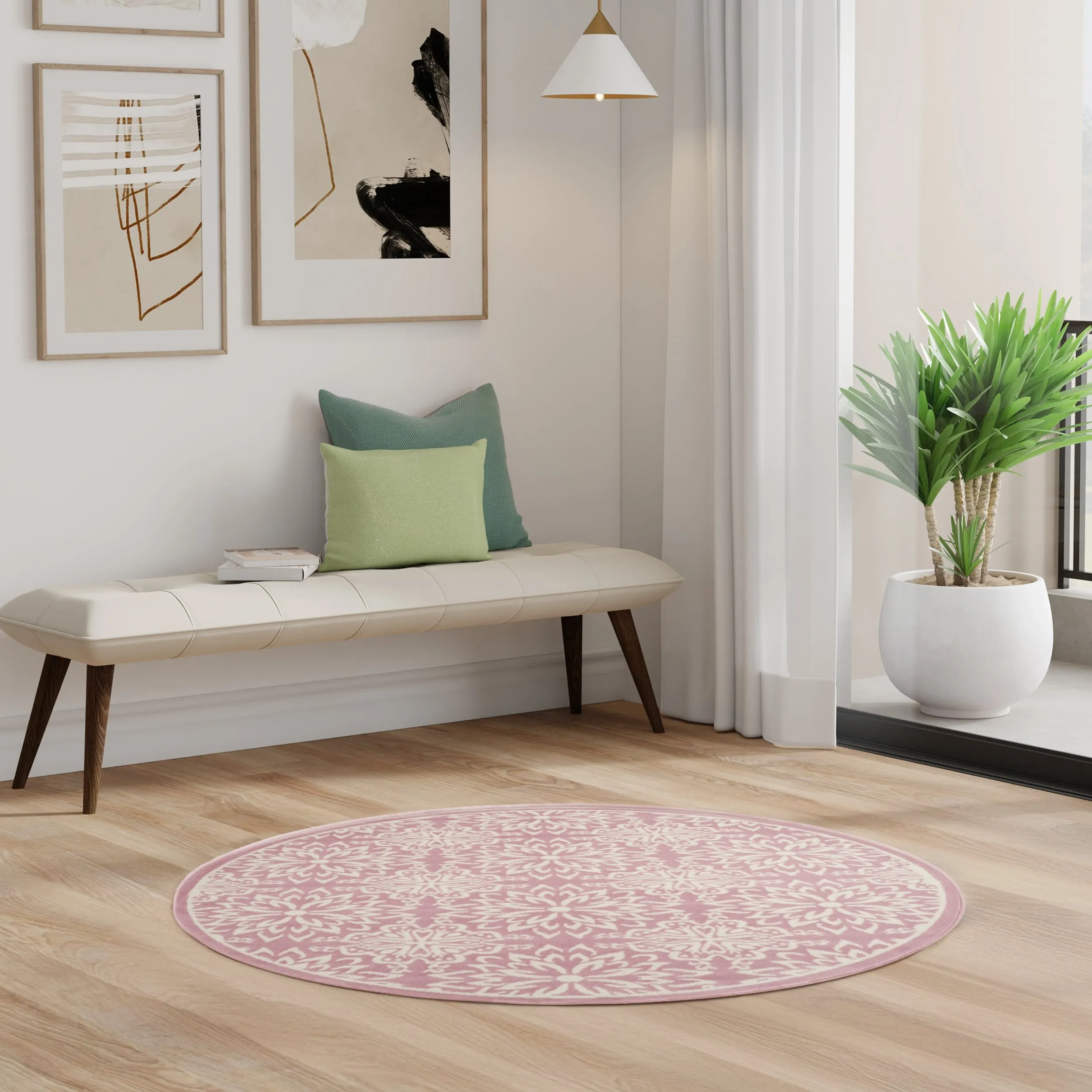Nourison Jane Floral Medallion Indoor only Area Rug