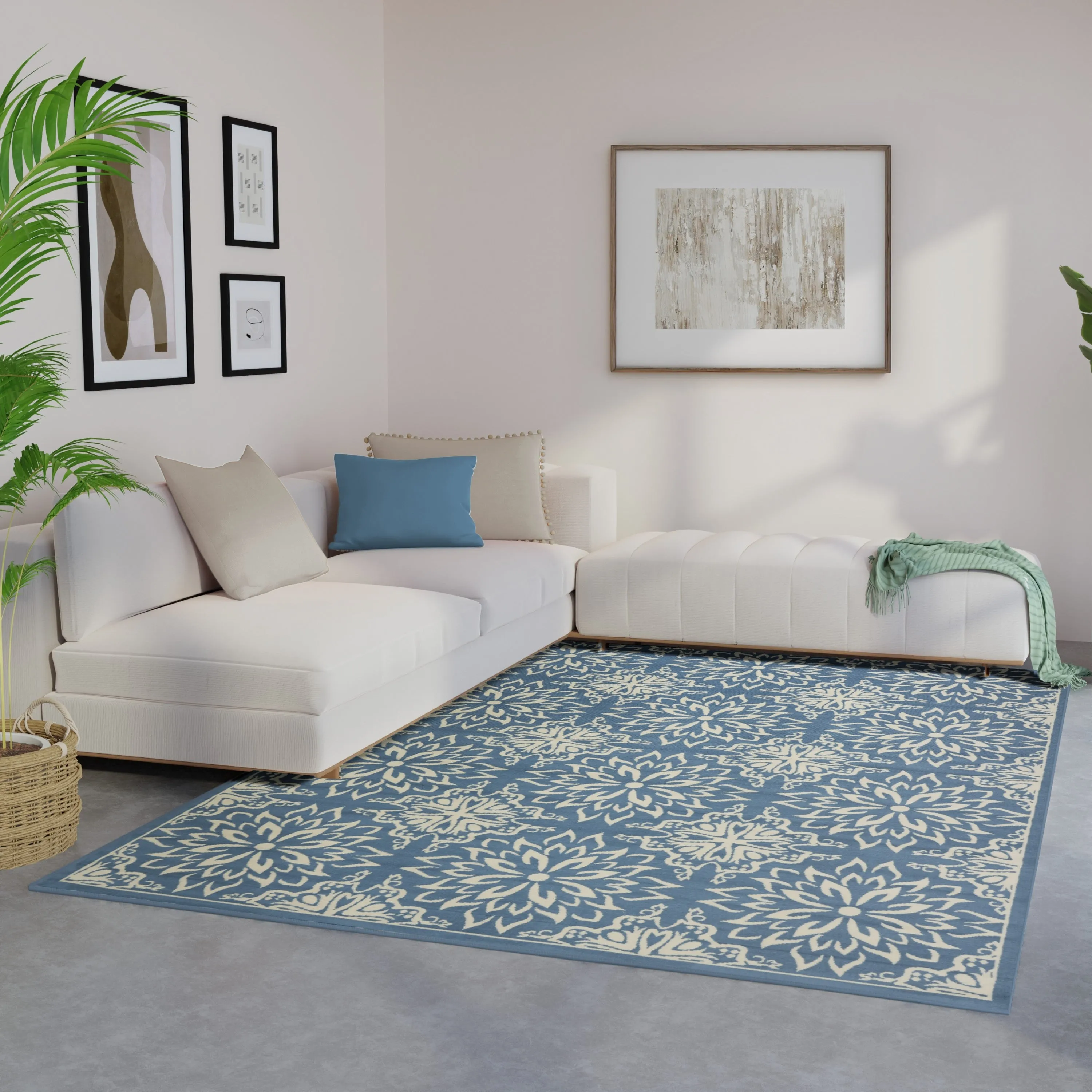 Nourison Jane Floral Medallion Indoor only Area Rug