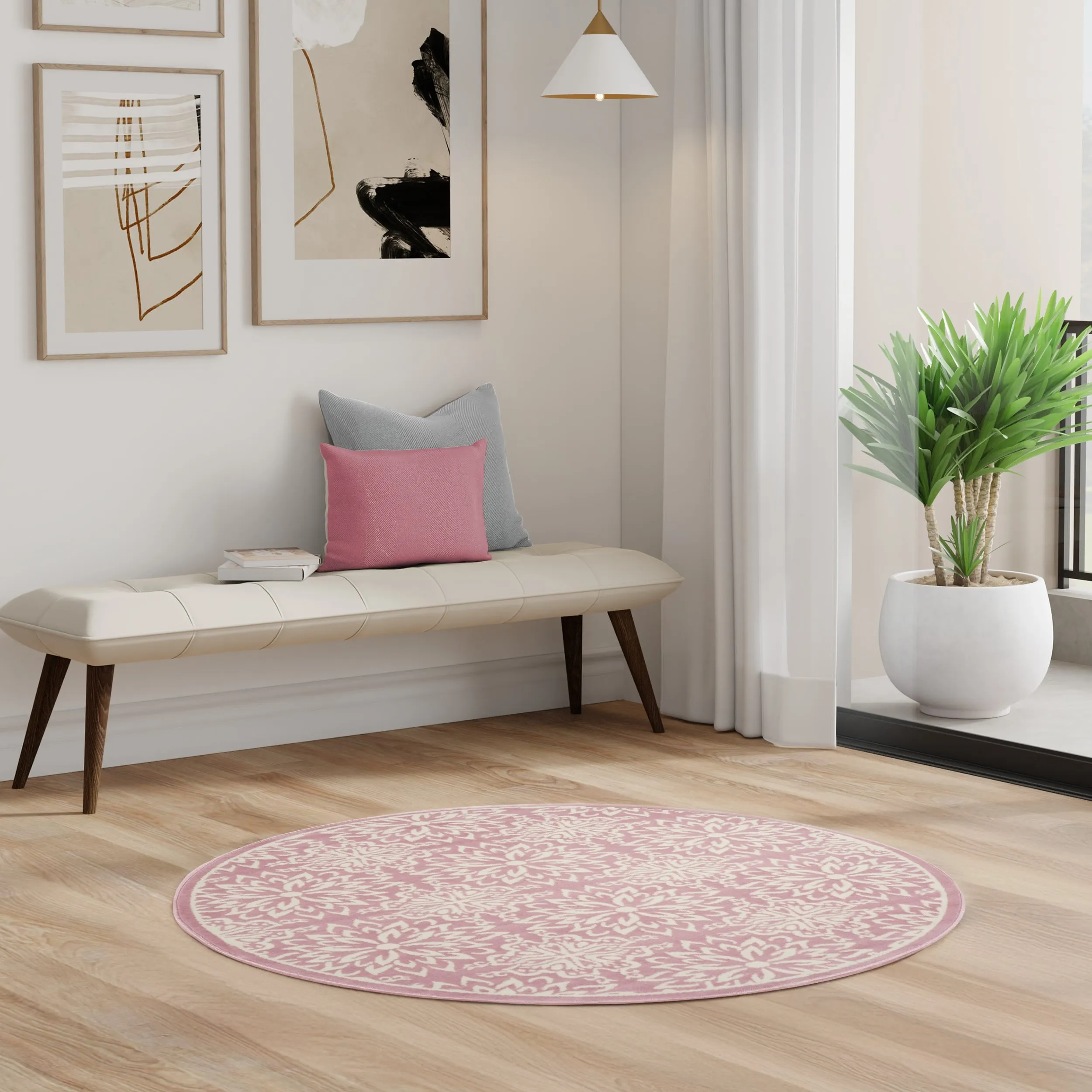 Nourison Jane Floral Medallion Indoor only Area Rug