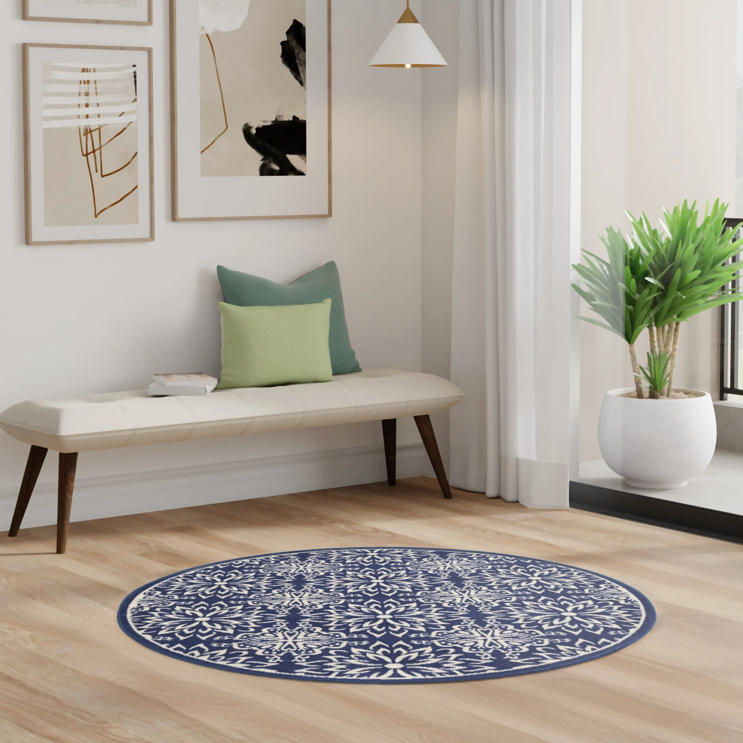 Nourison Jane Floral Medallion Indoor only Area Rug