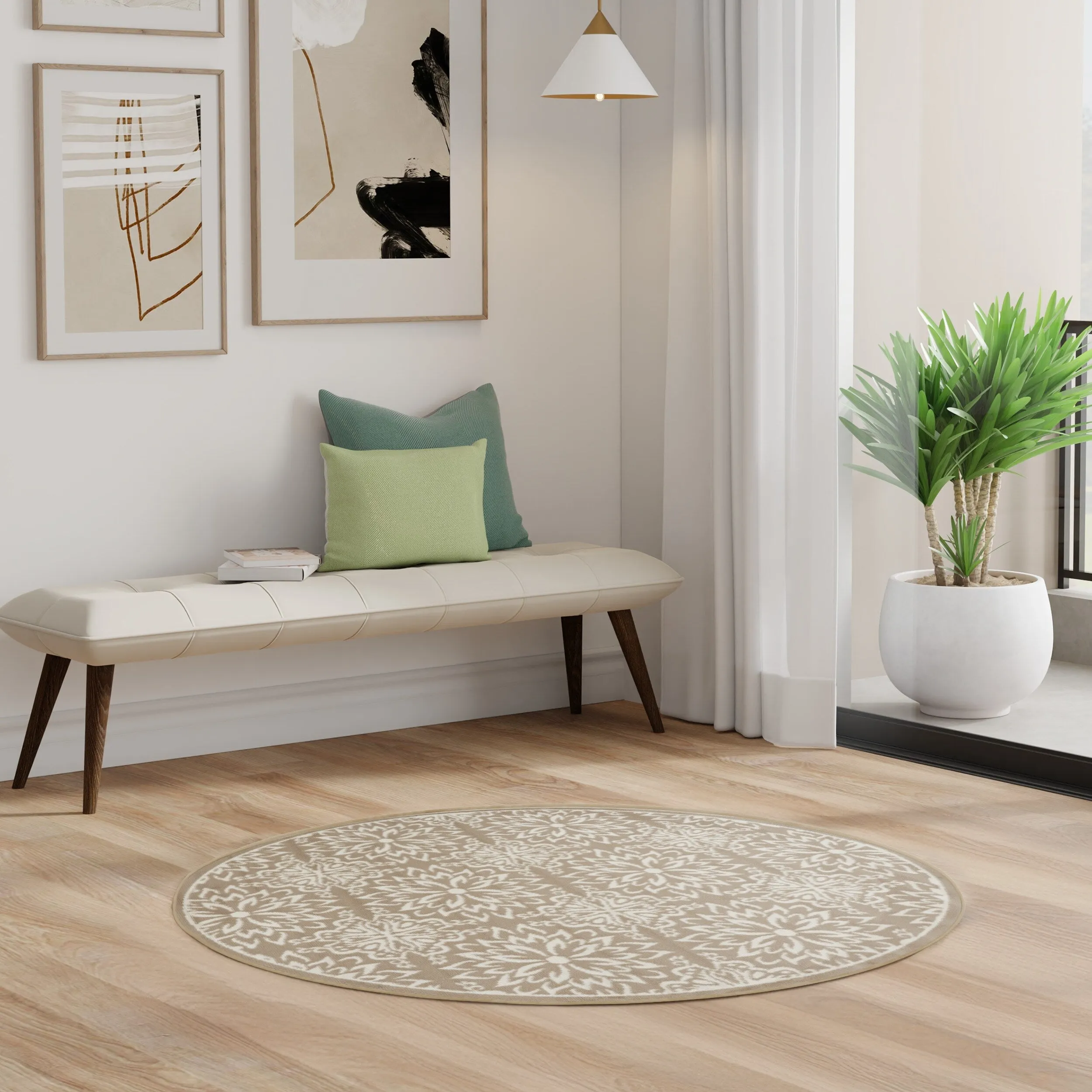 Nourison Jane Floral Medallion Indoor only Area Rug