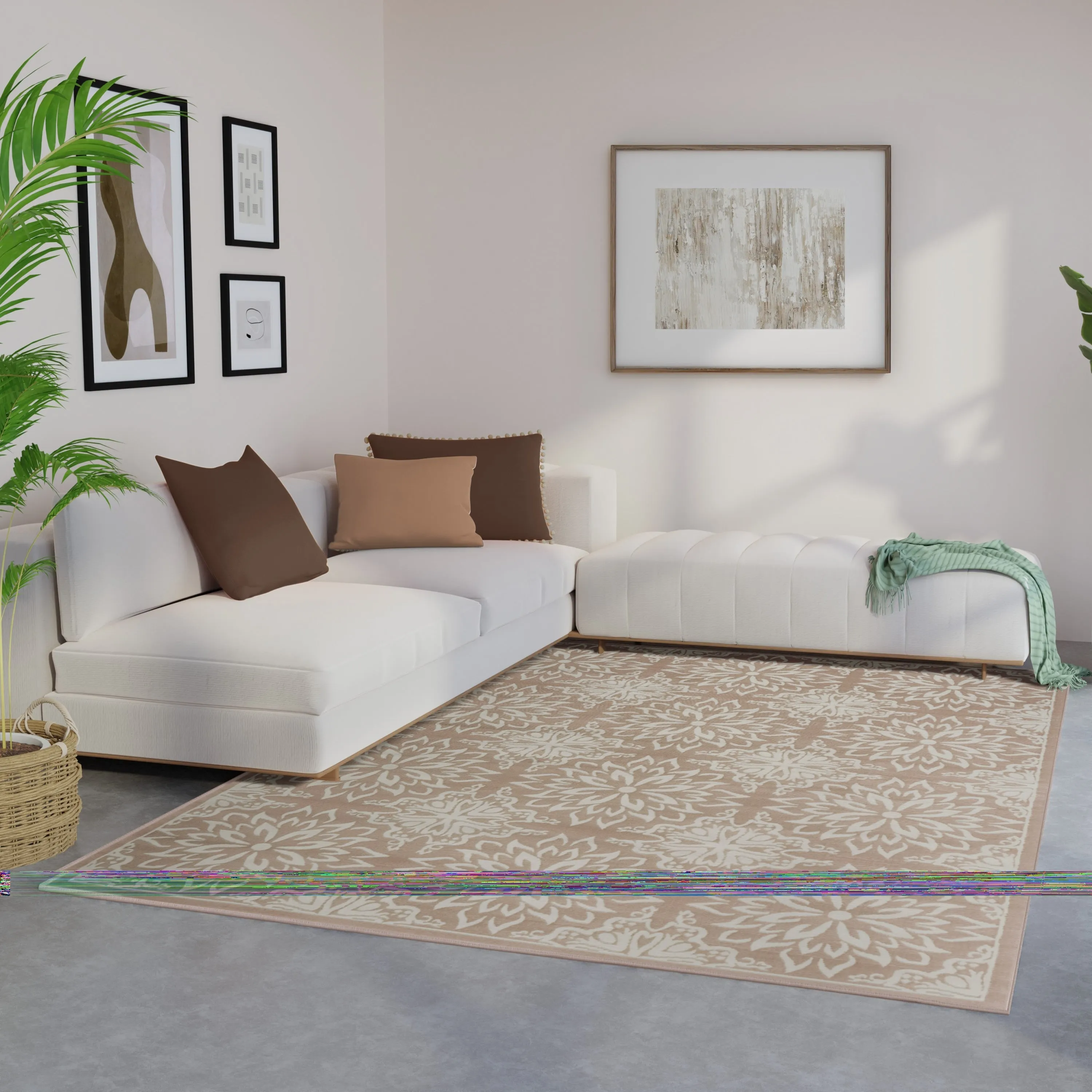 Nourison Jane Floral Medallion Indoor only Area Rug