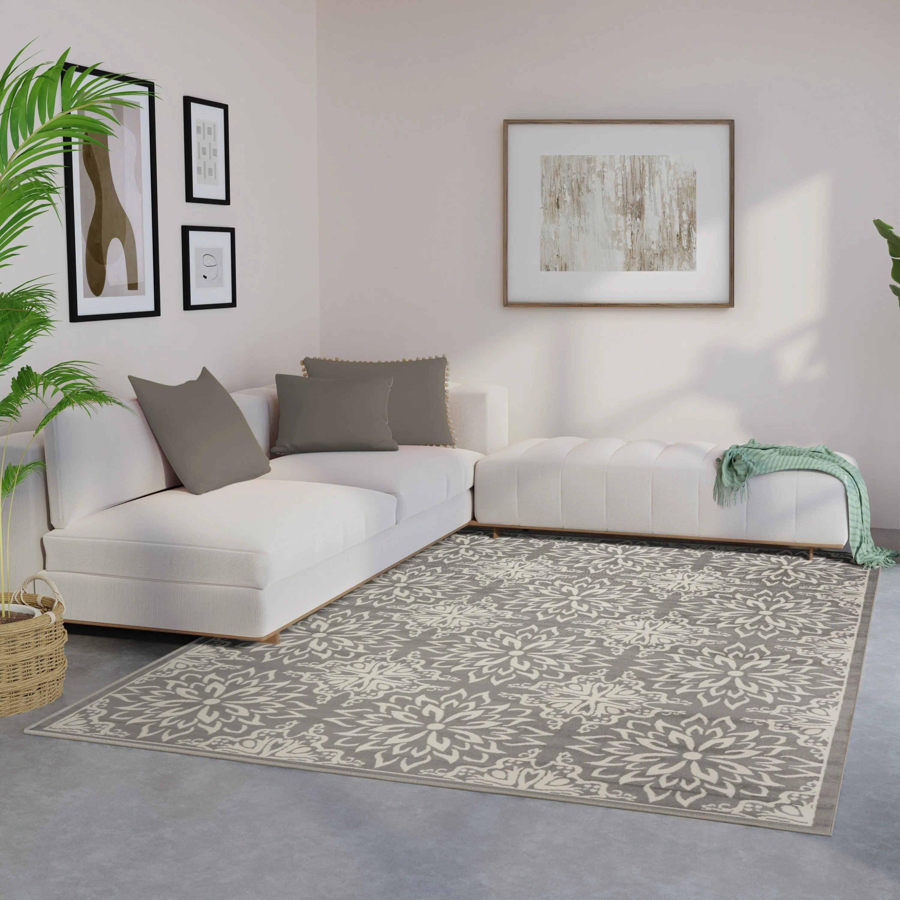 Nourison Jane Floral Medallion Indoor only Area Rug