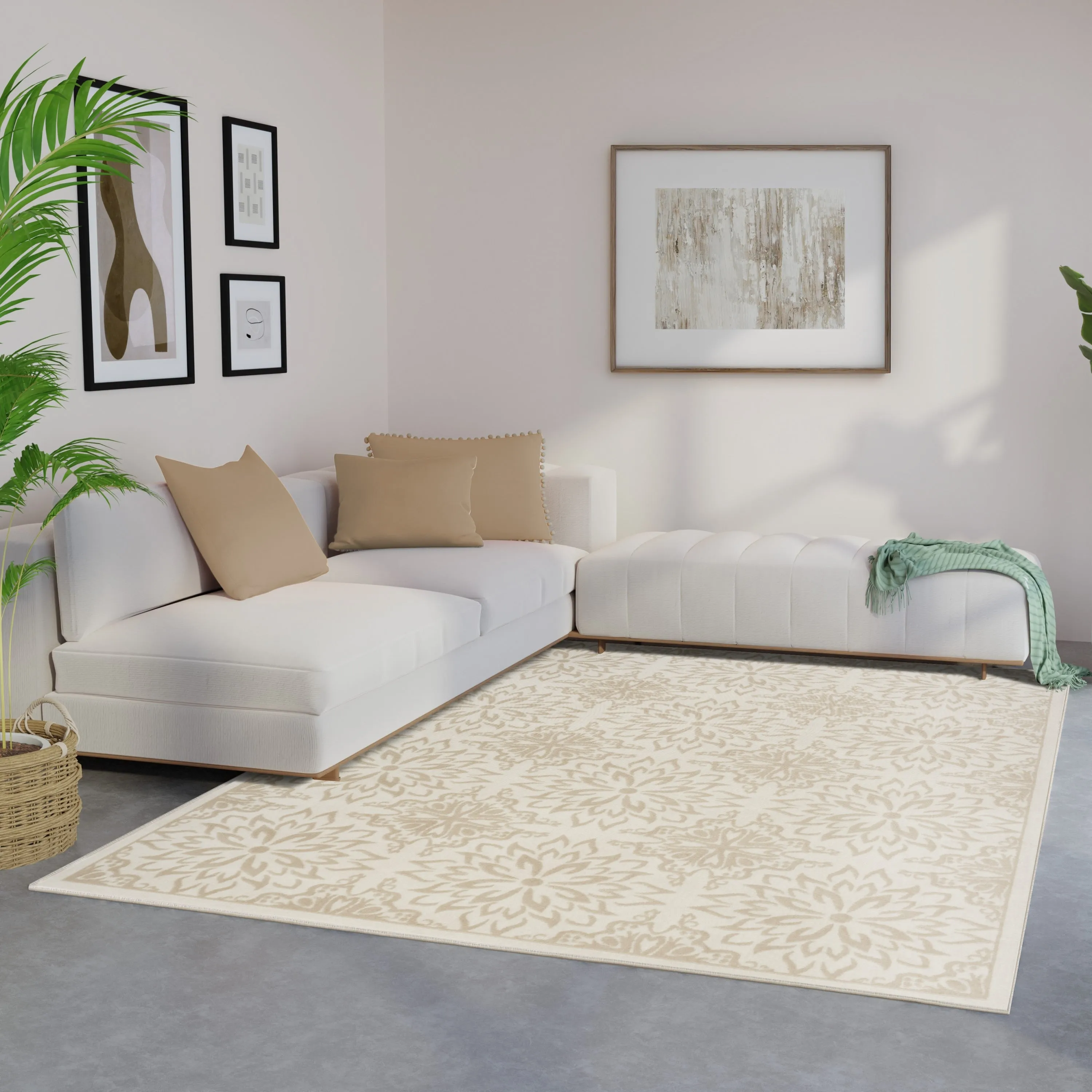 Nourison Jane Floral Medallion Indoor only Area Rug