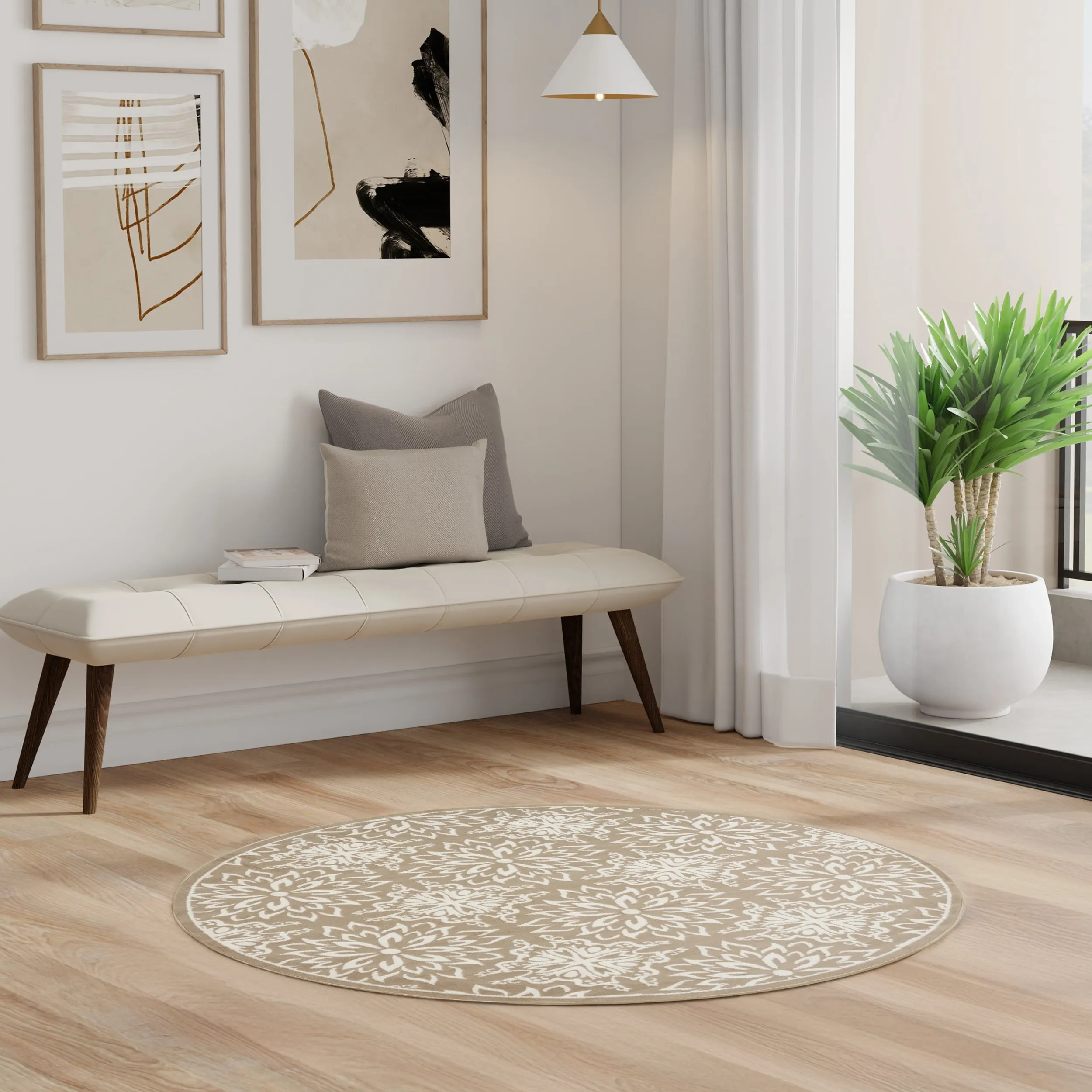 Nourison Jane Floral Medallion Indoor only Area Rug