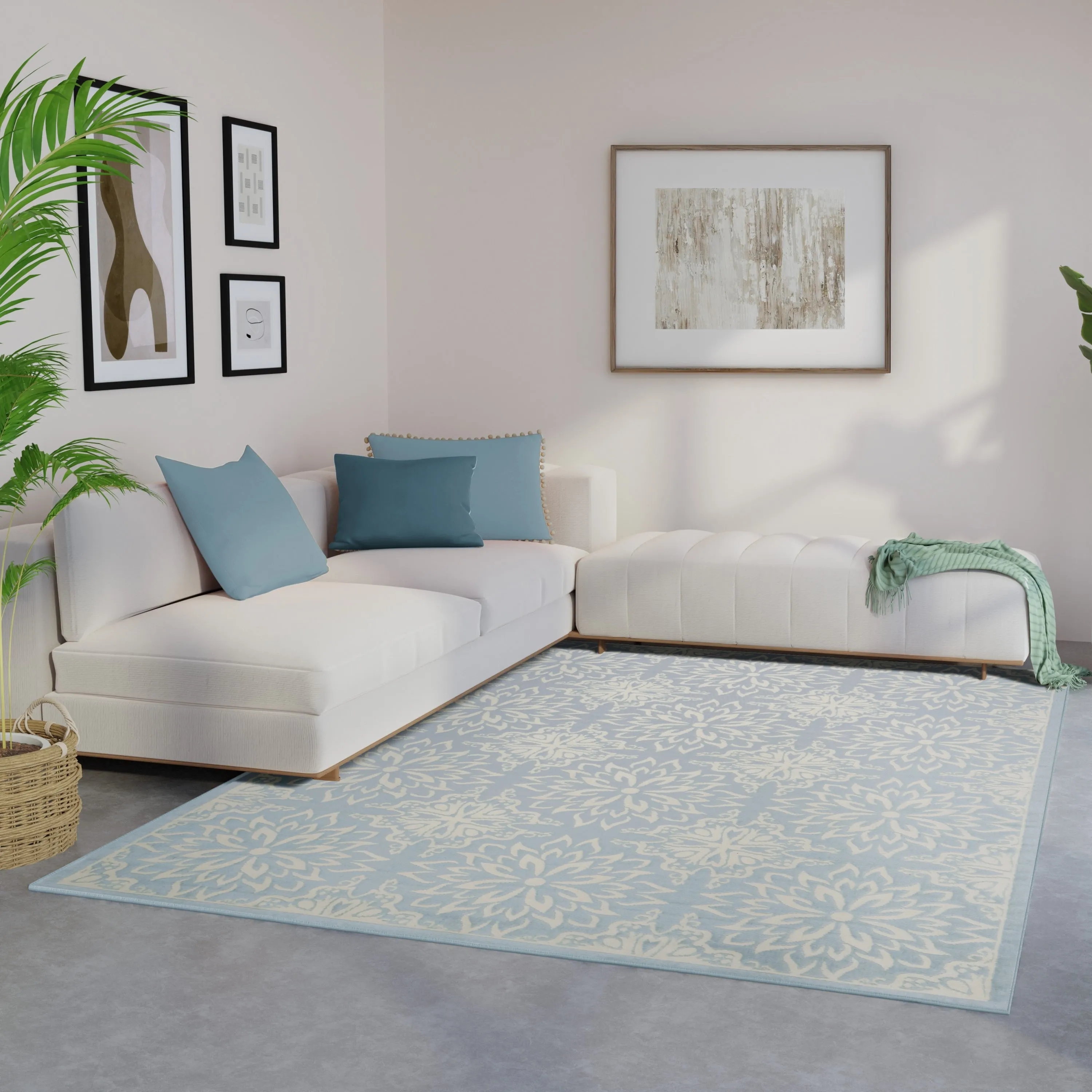 Nourison Jane Floral Medallion Indoor only Area Rug