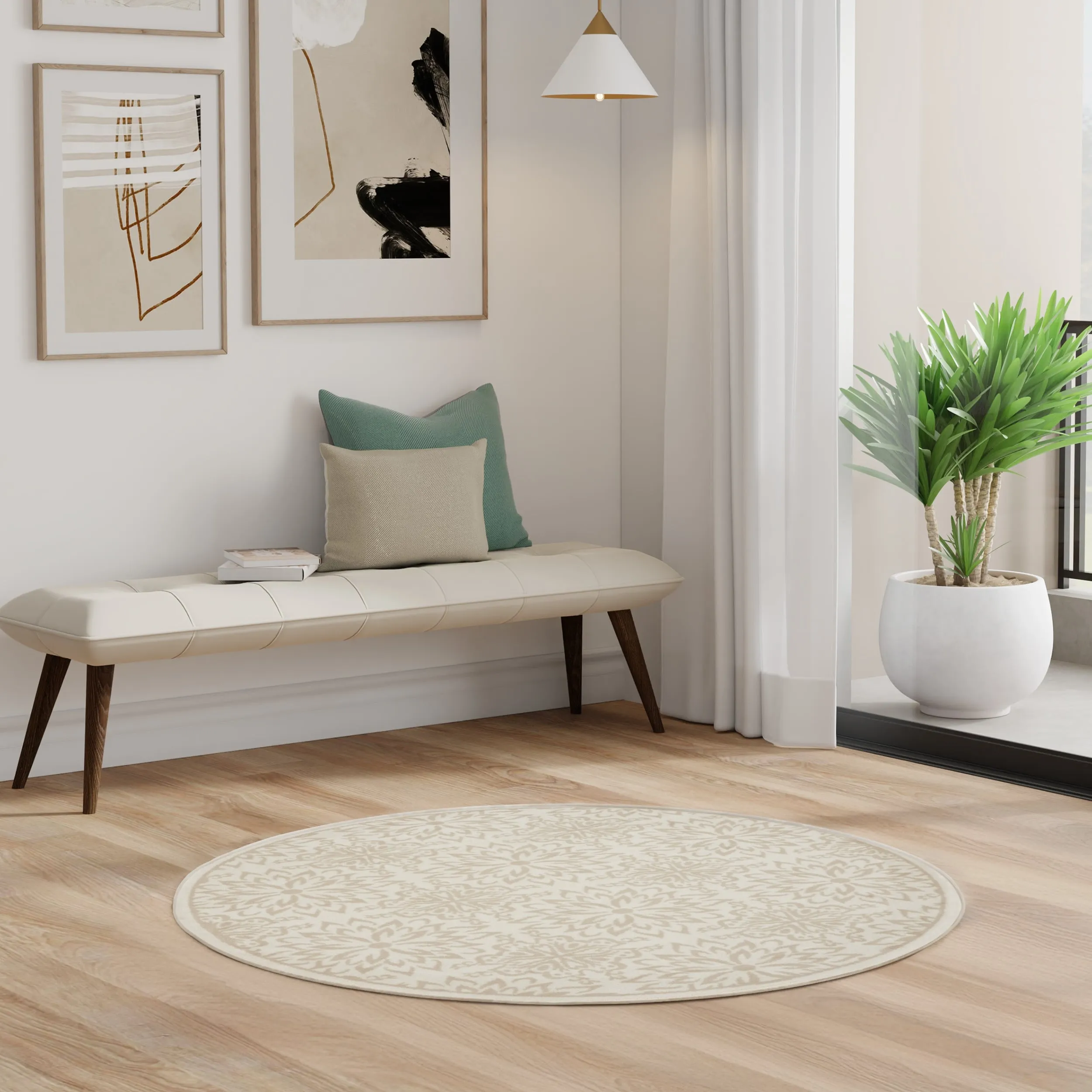 Nourison Jane Floral Medallion Indoor only Area Rug