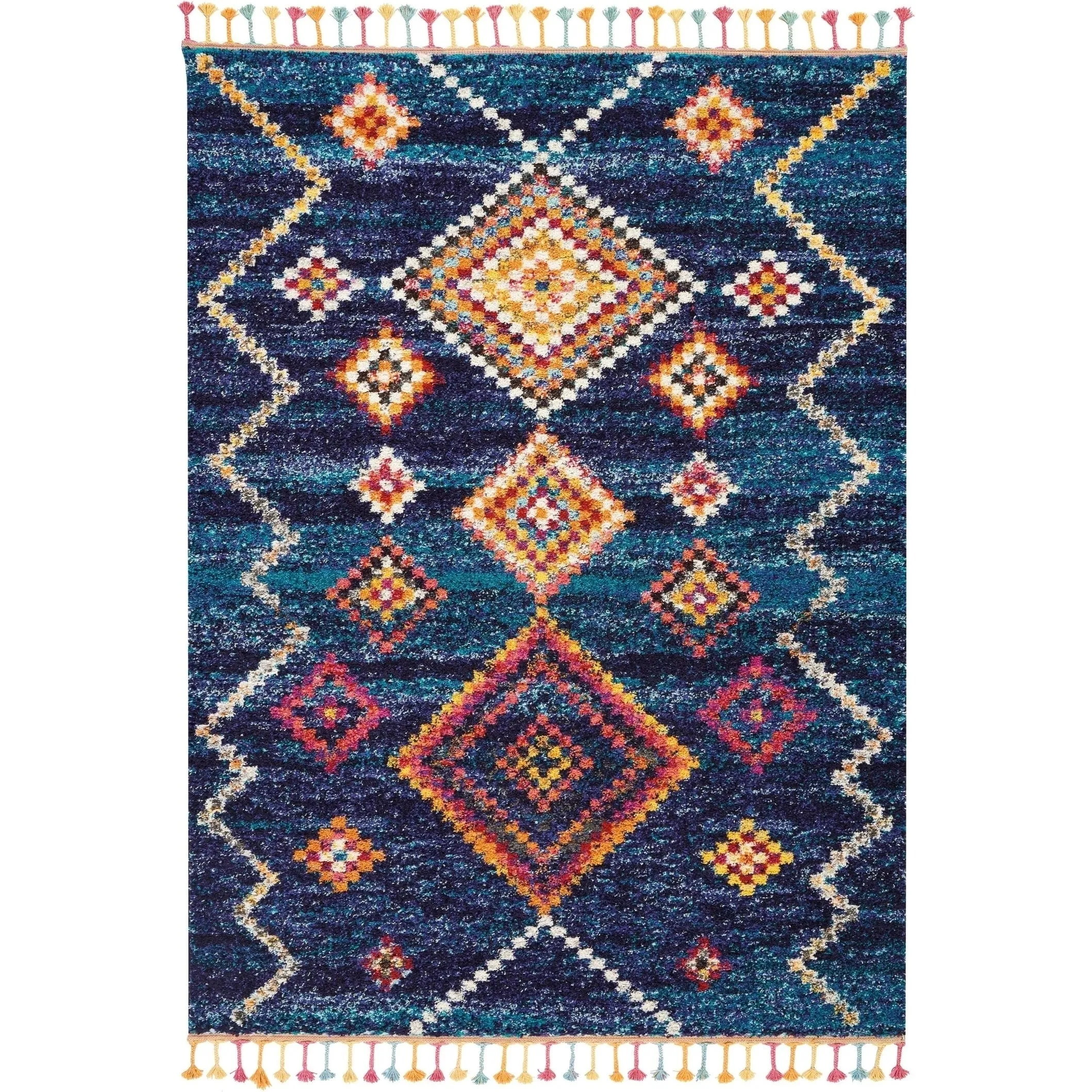 Nourison Moroccan Casbah Boho Geometric Tassel Area Rug